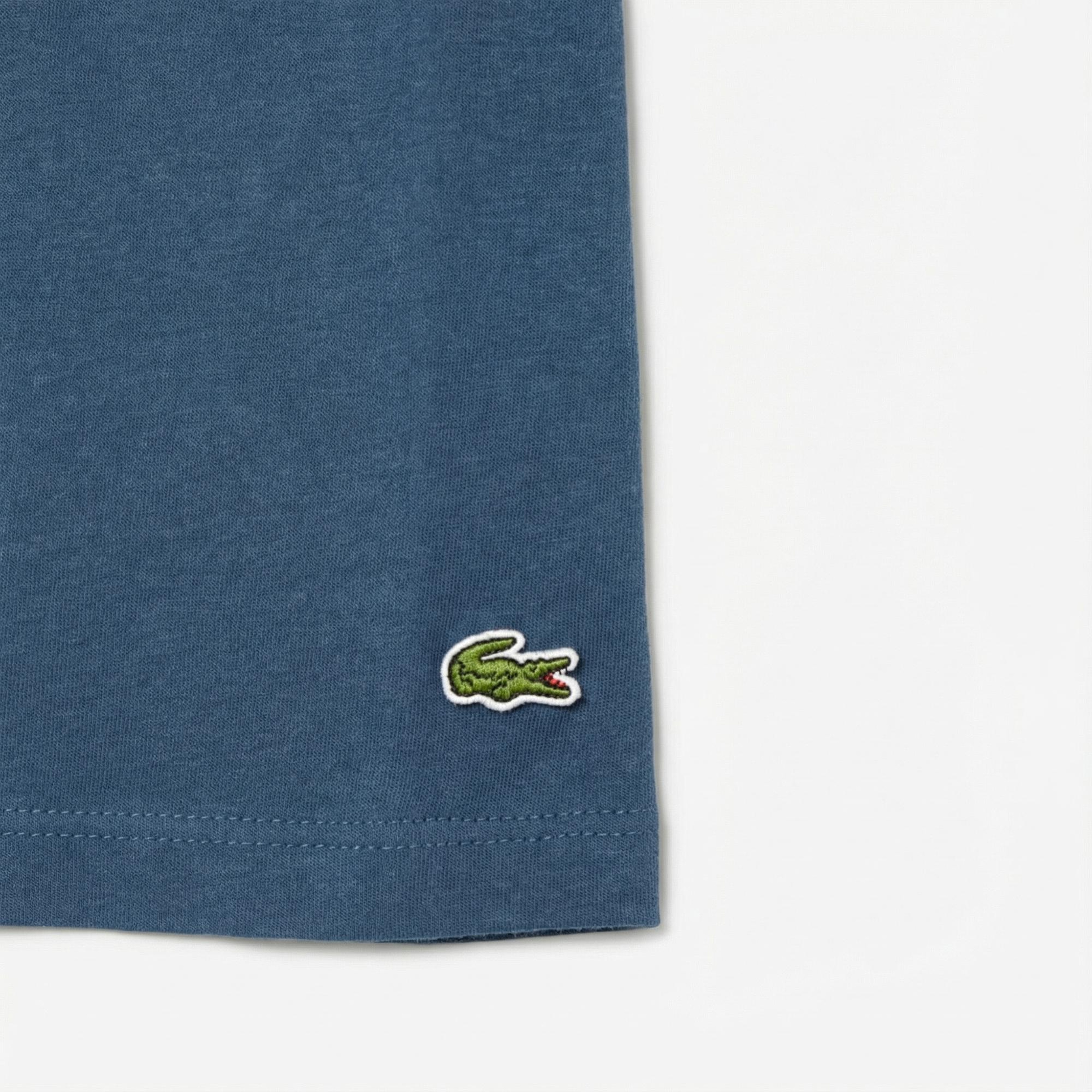 Lacoste Çocuk Bisiklet Yaka Baskılı Lacivert T-Shirt