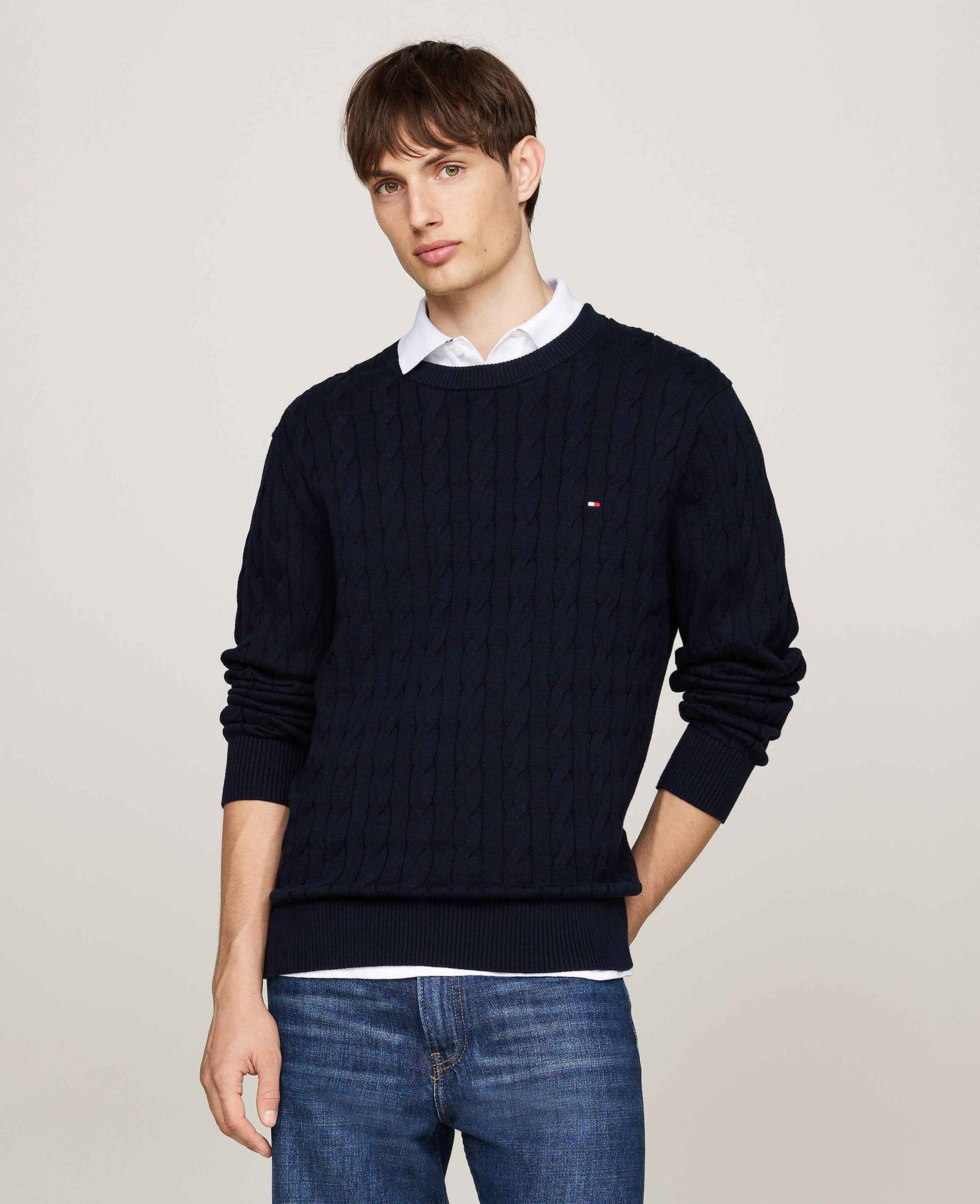 Tommy Hilfiger Erkek Triko Lacivert Kazak