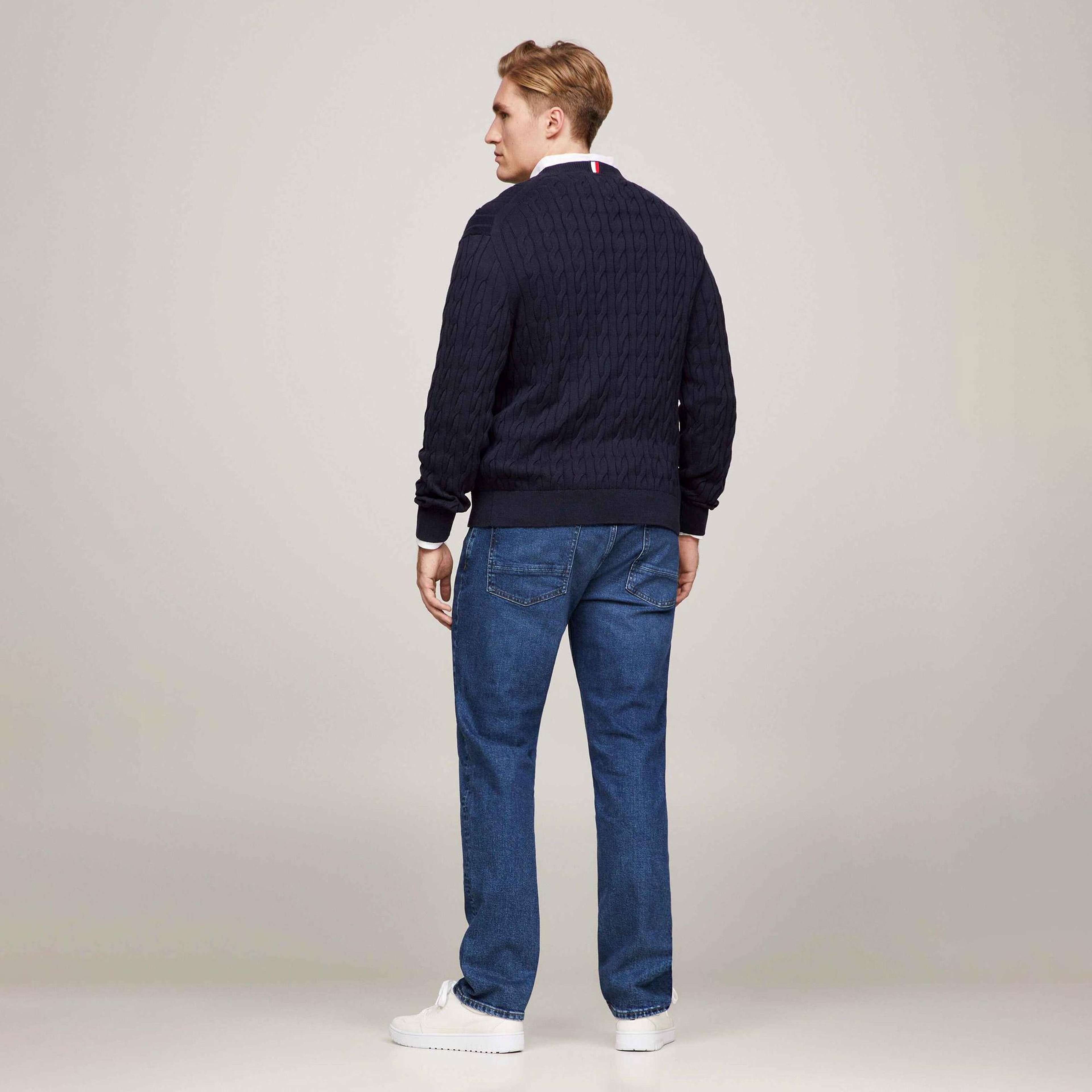 Tommy Hilfiger Erkek Triko Lacivert Kazak