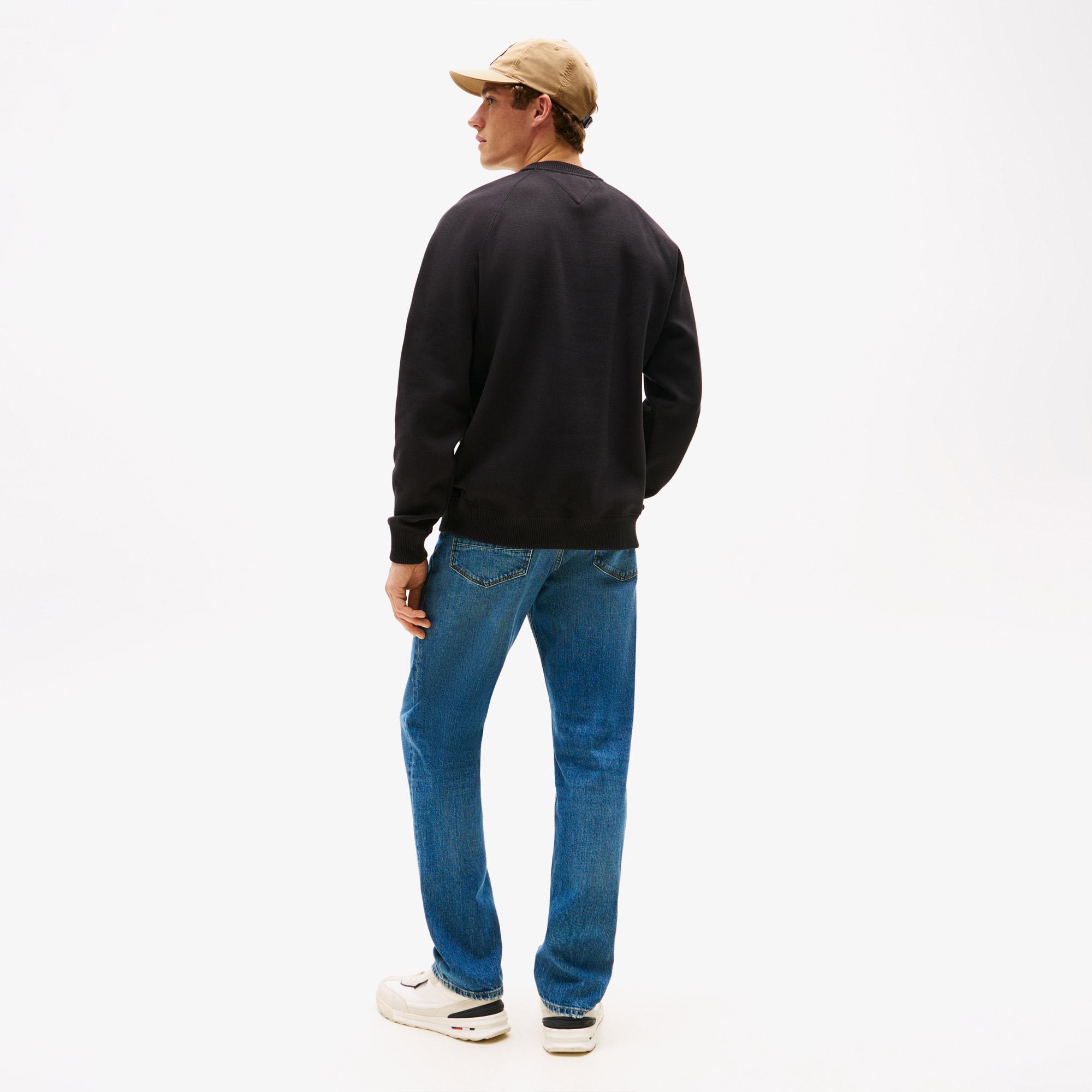 Tommy Hilfiger Monogram Erkek Siyah Sweatshirt