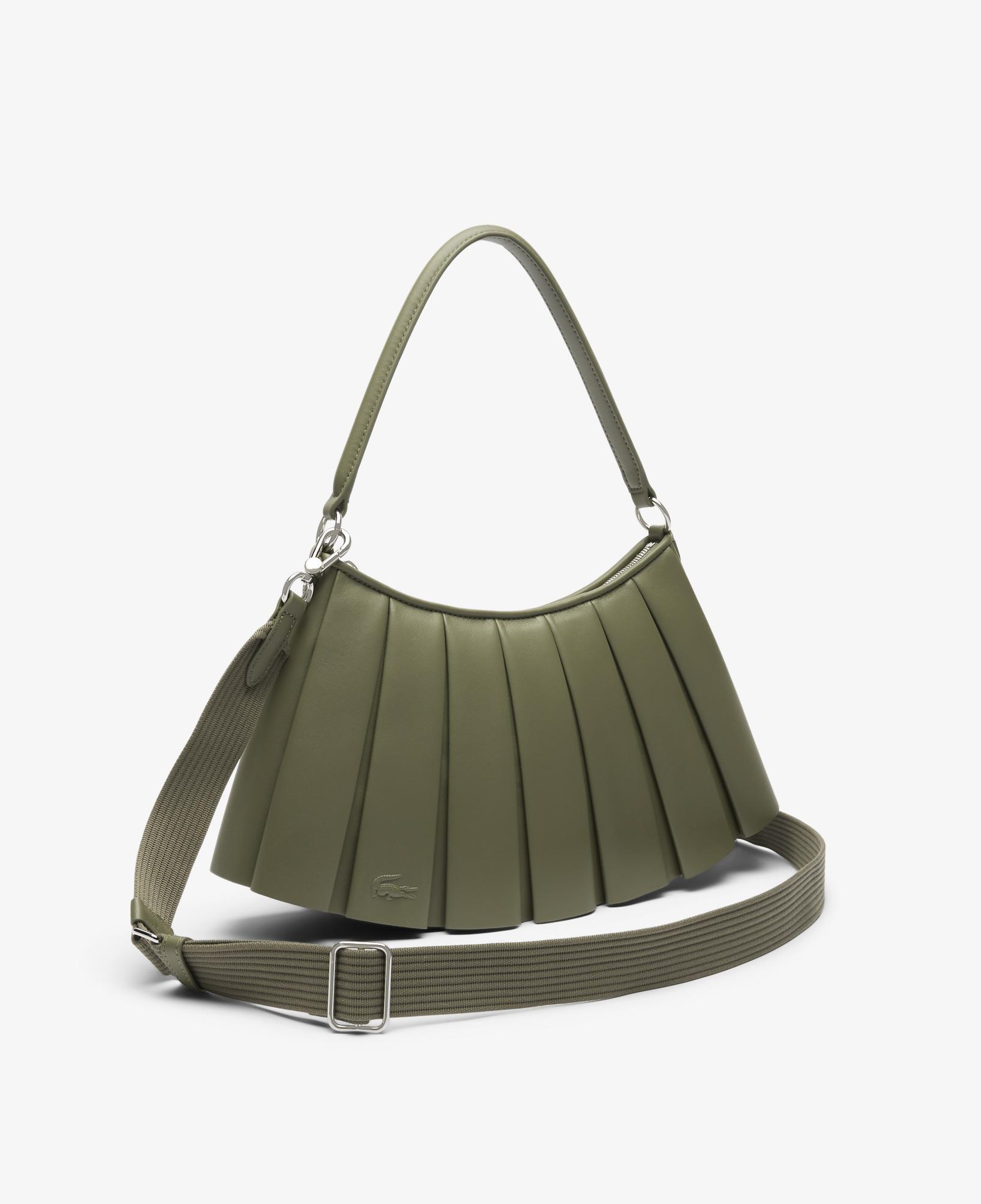 Lacoste Medium Lenglen Kadın Deri Haki Omuz Çantası