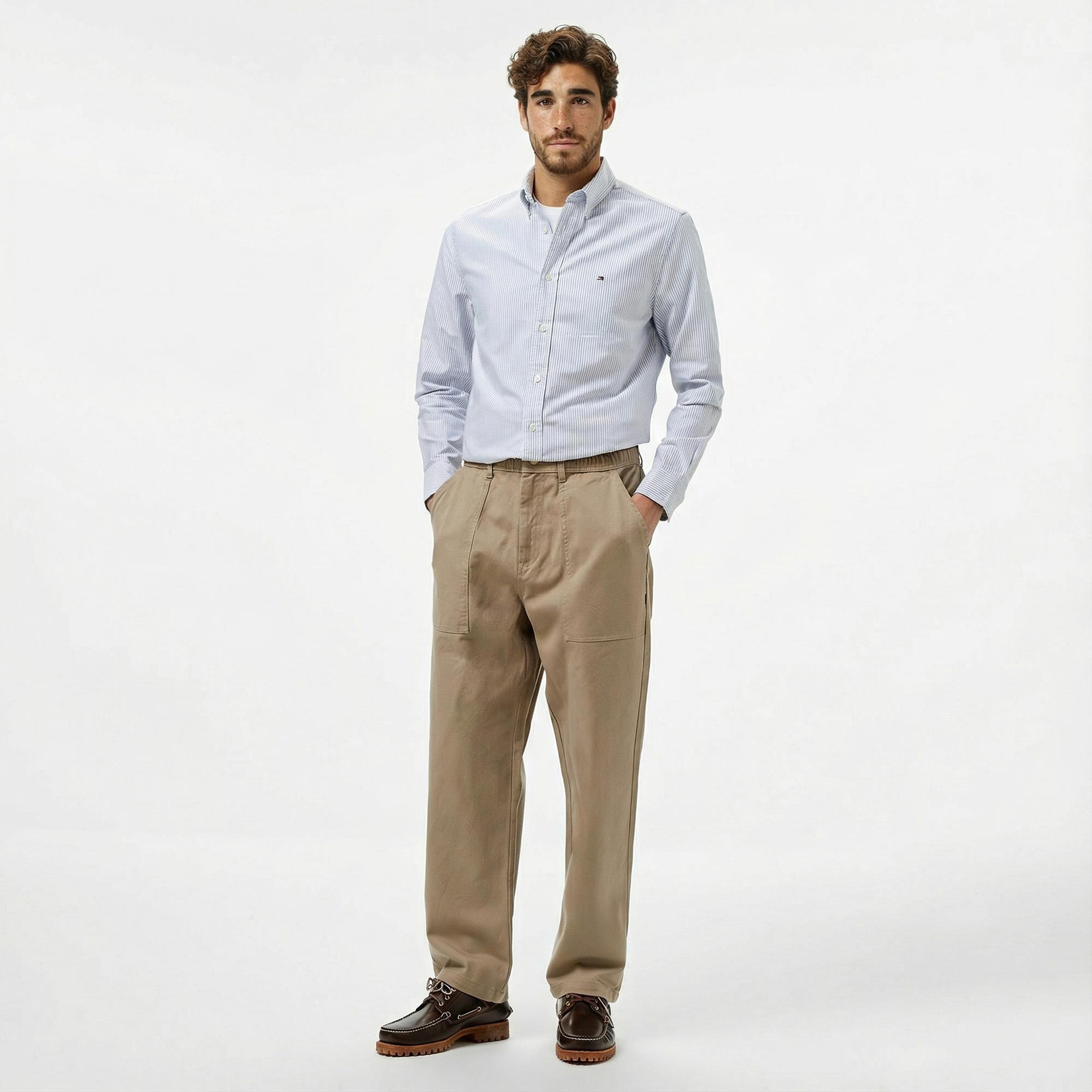 Tommy Hilfiger Core Essentials Erkek Mavi Gömlek