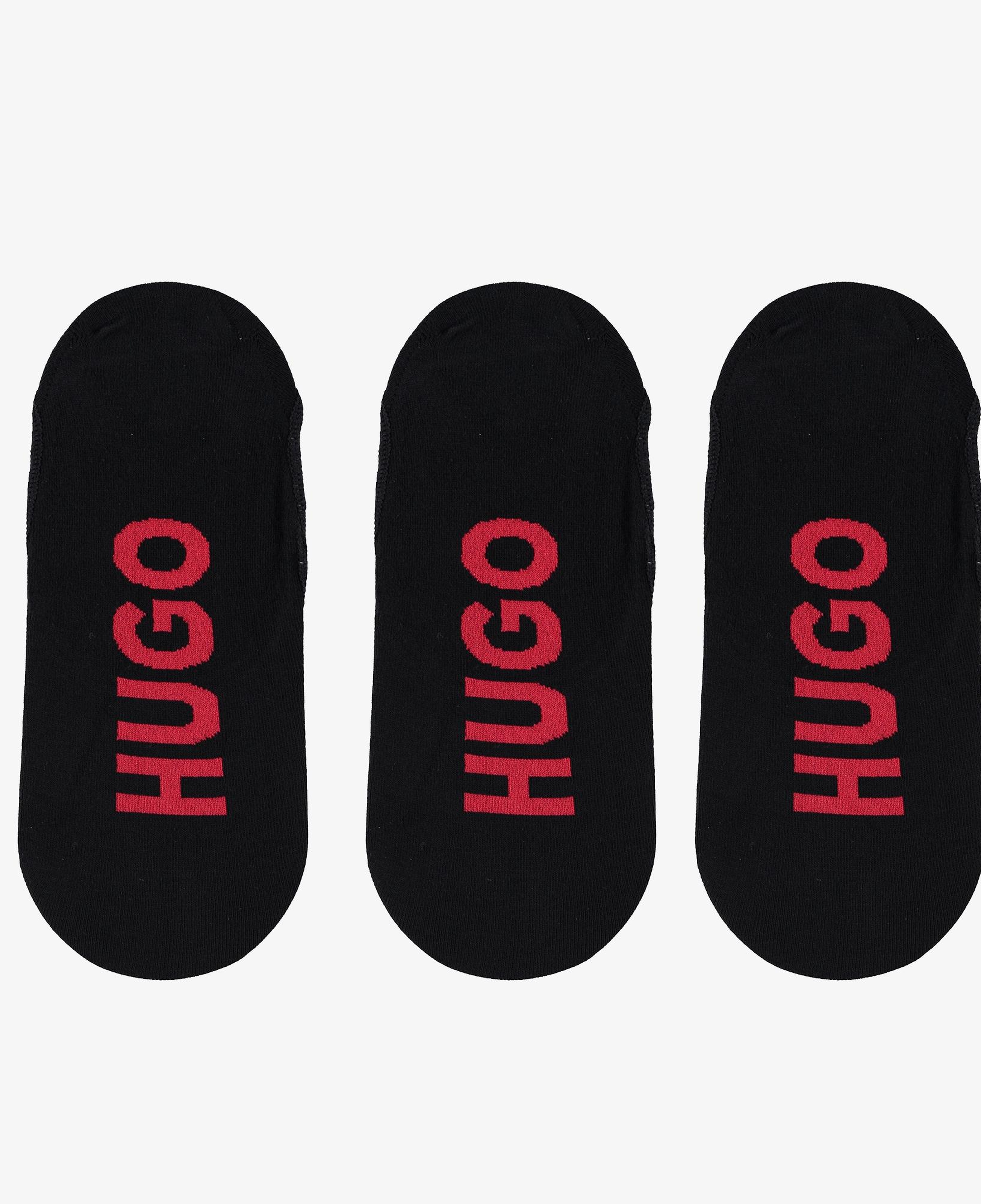 Hugo Logo Erkek Siyah 3'Lü Çorap