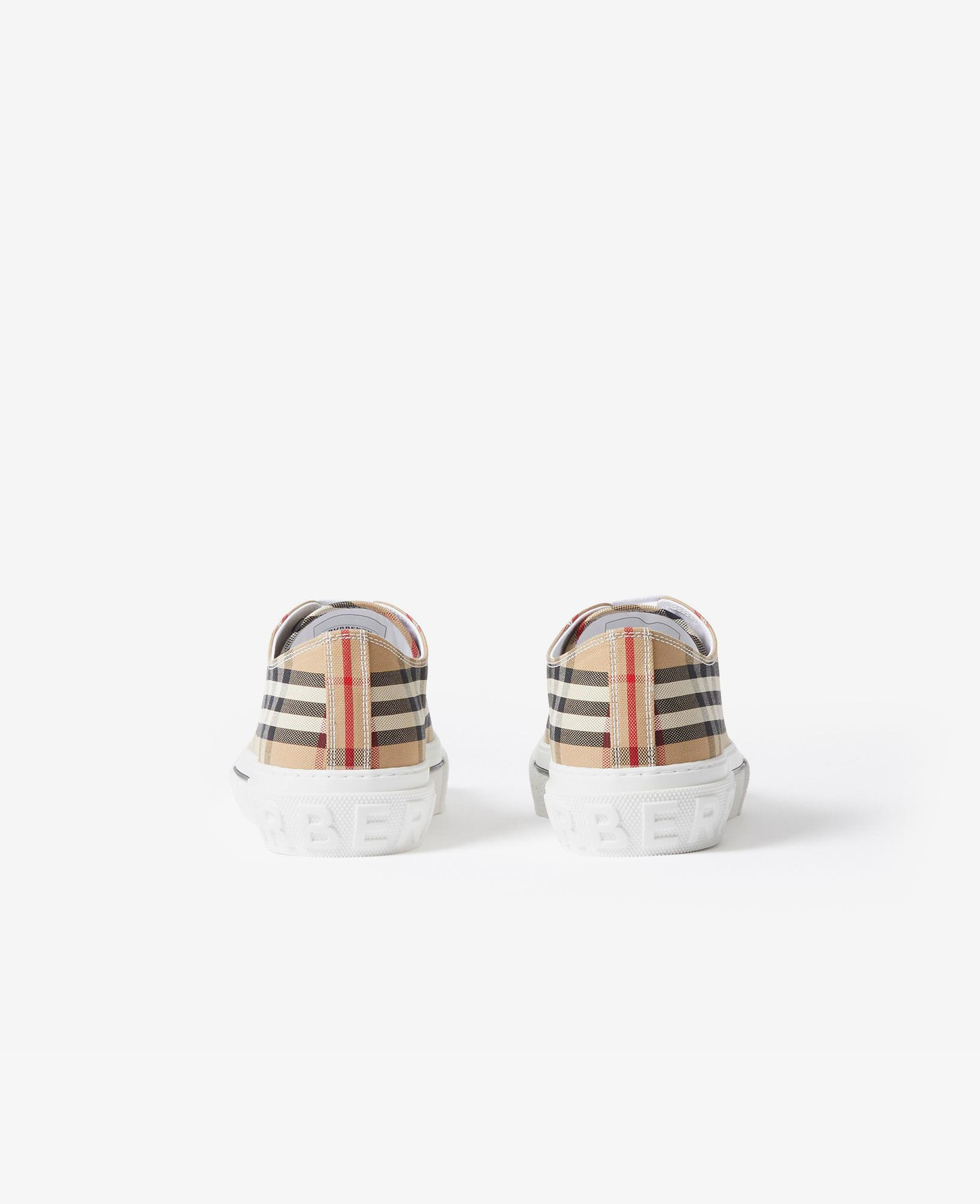 Burberry Check Cotton Erkek Bej Sneaker