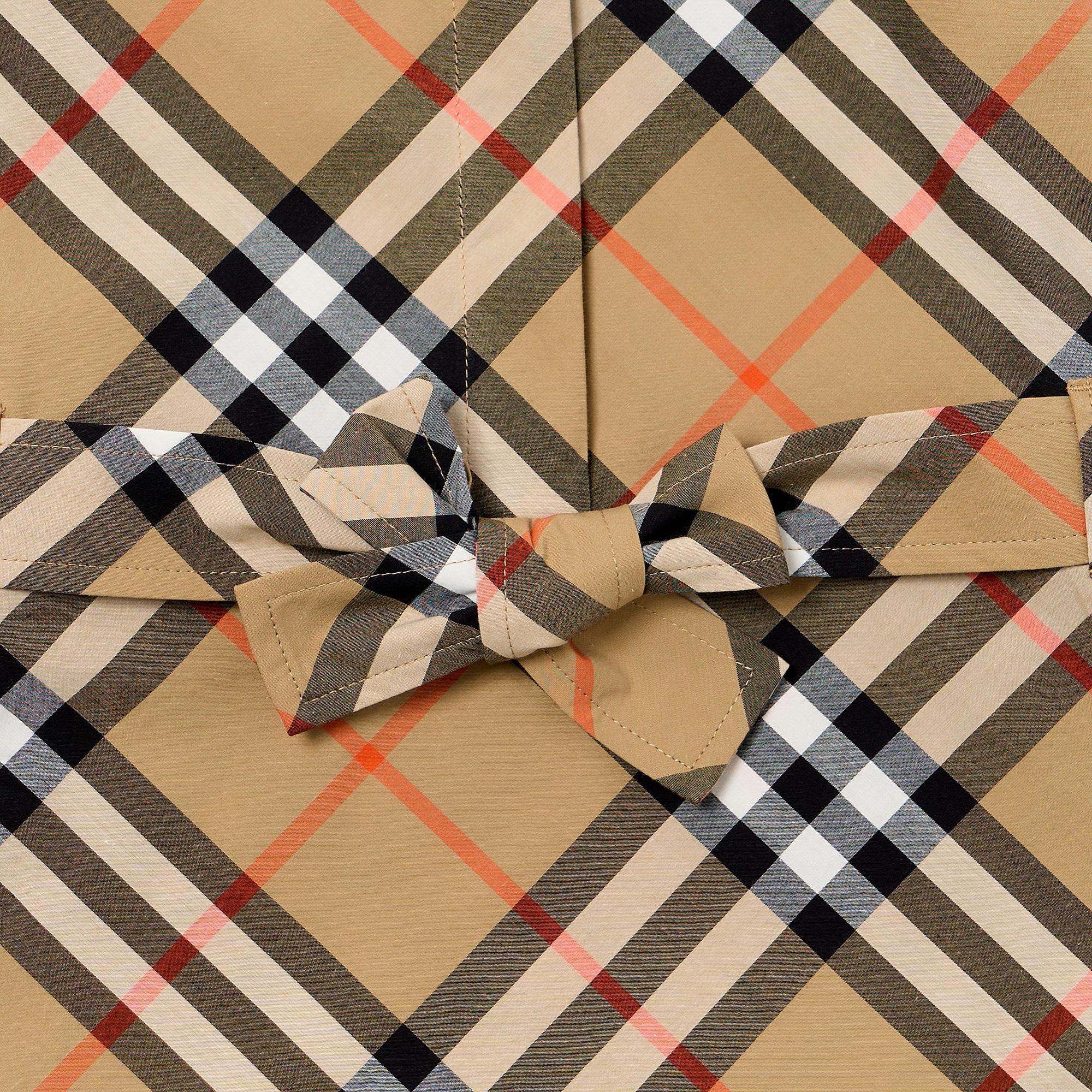 Burberry Check Pamuklu Çocuk Bej Elbise