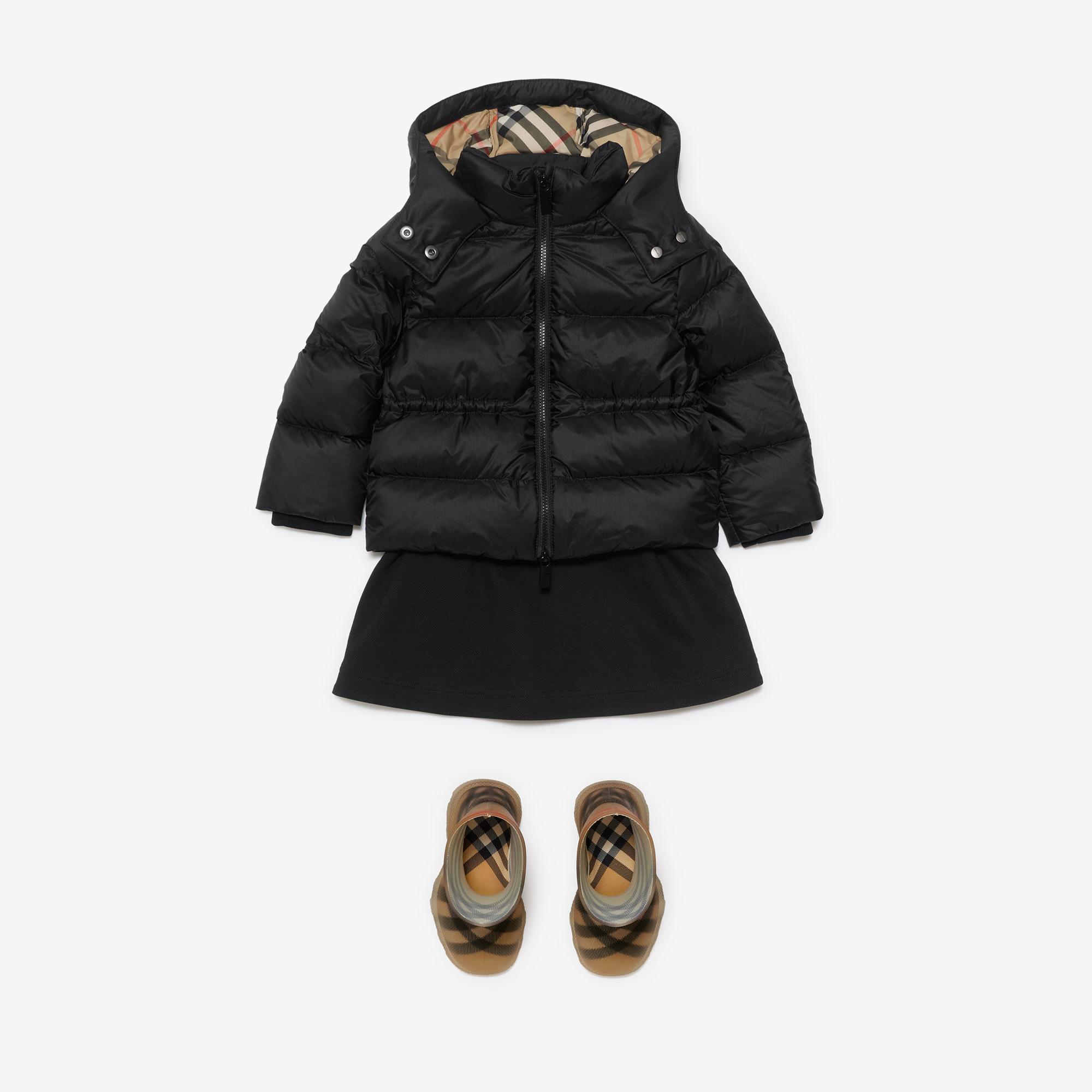 Burberry Agnes Nylon Puffer Çocuk Siyah Mont