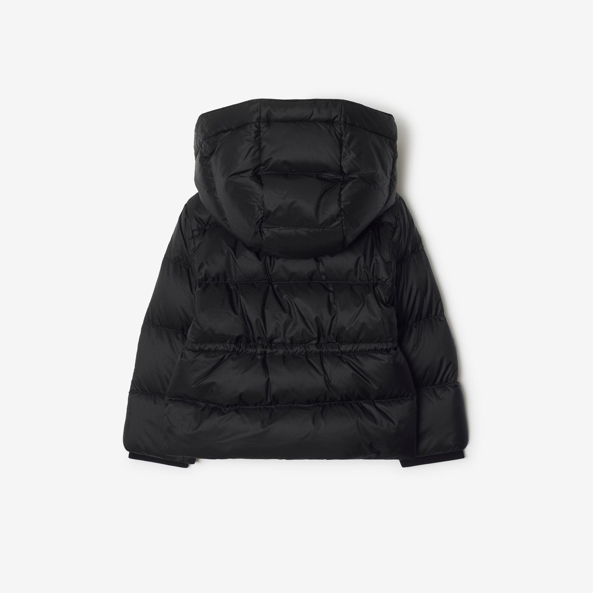 Burberry Agnes Nylon Puffer Çocuk Siyah Mont