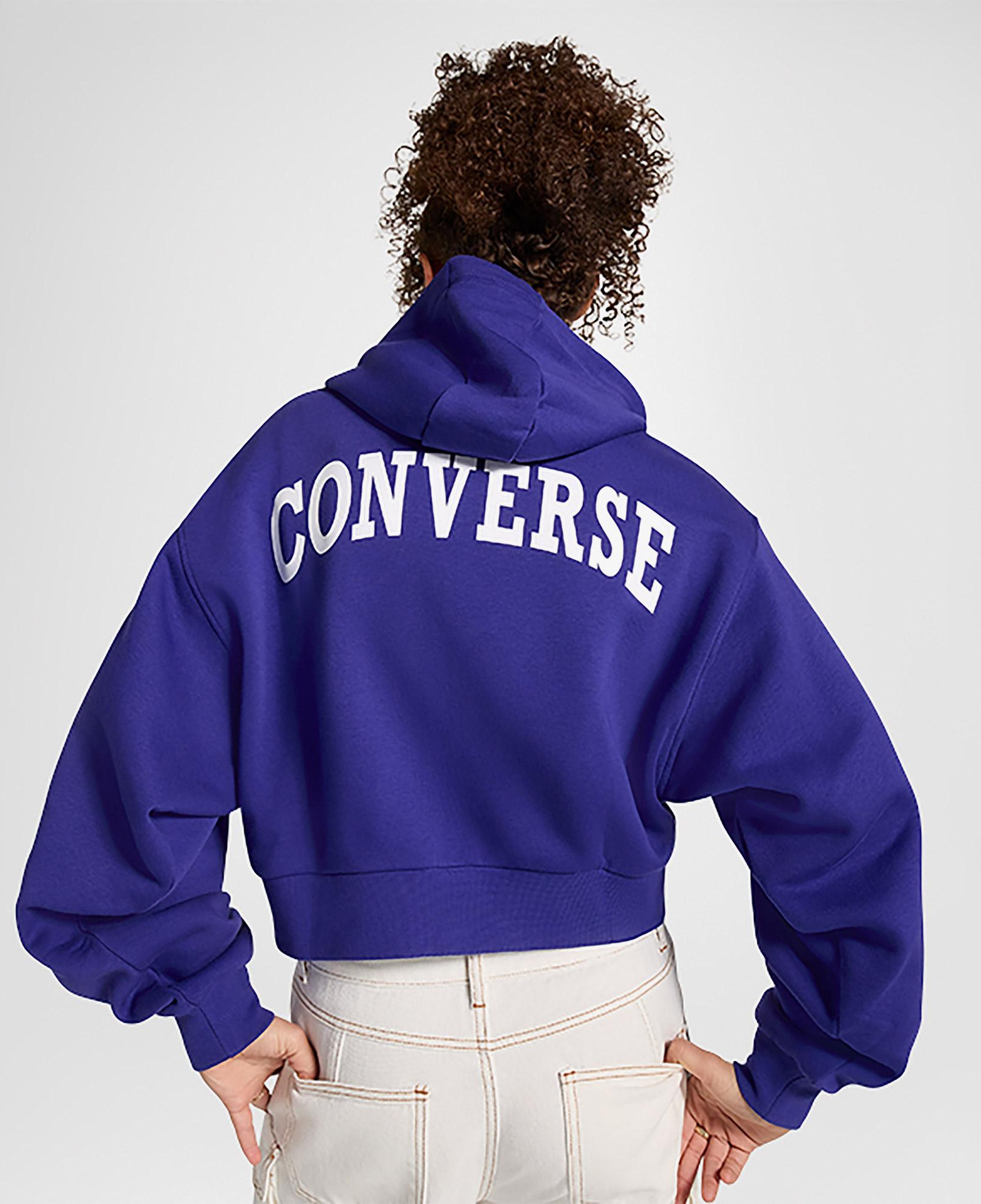 Converse Kadın Mavi Fermuarlı Hoodie