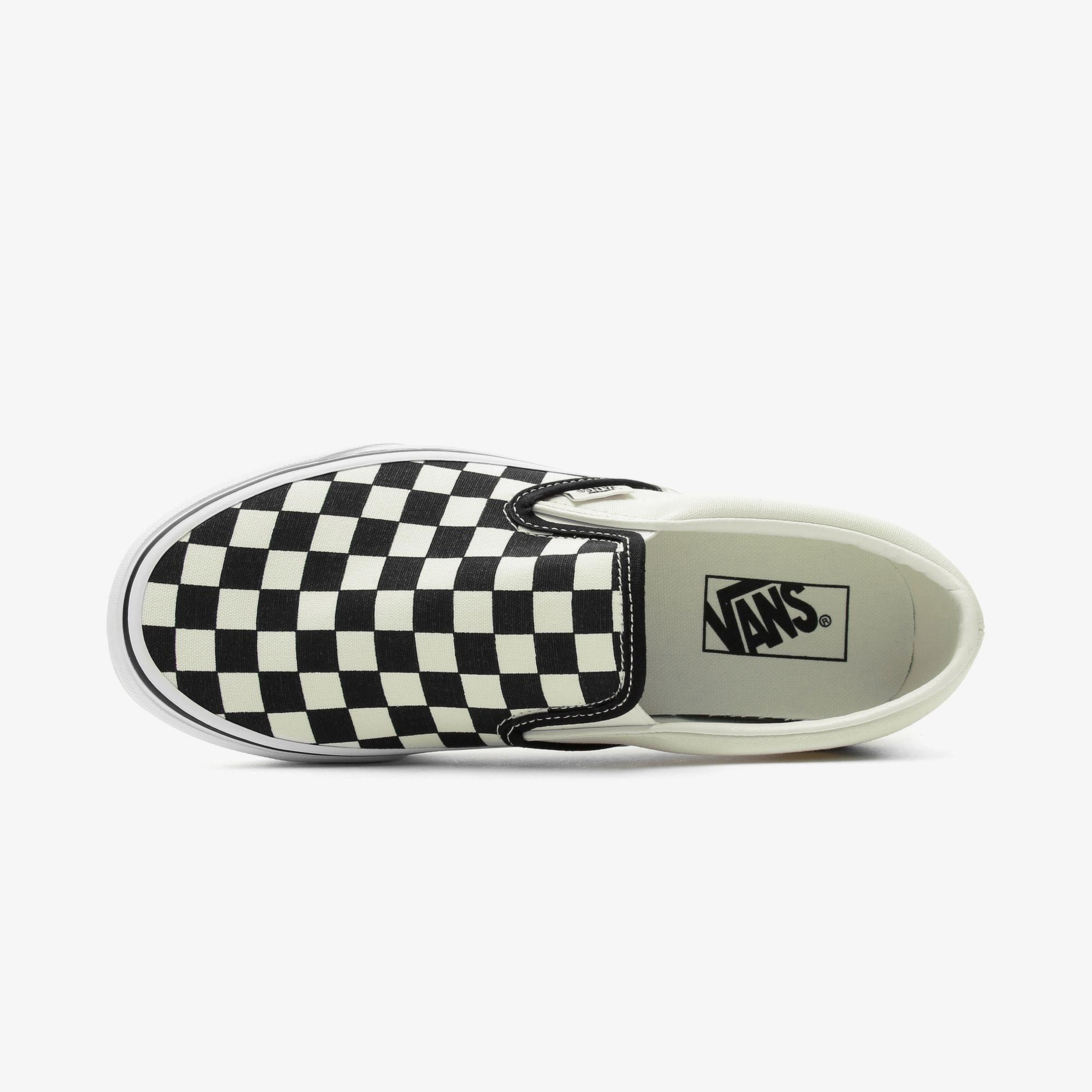 Vans Classic Slip-On Checkerboard Siyah - Bej Sneaker