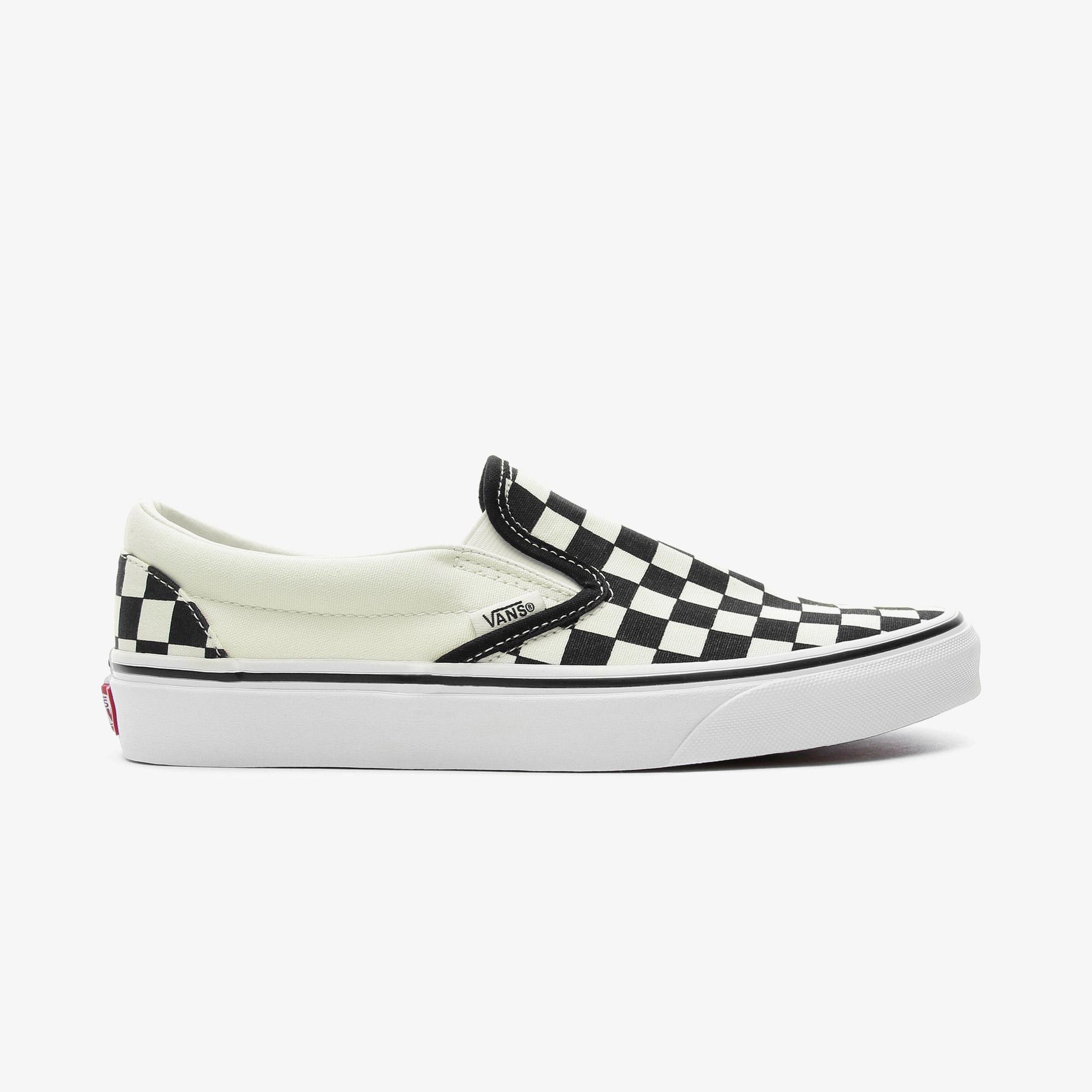 Vans Classic Slip-On Checkerboard Siyah - Bej Sneaker