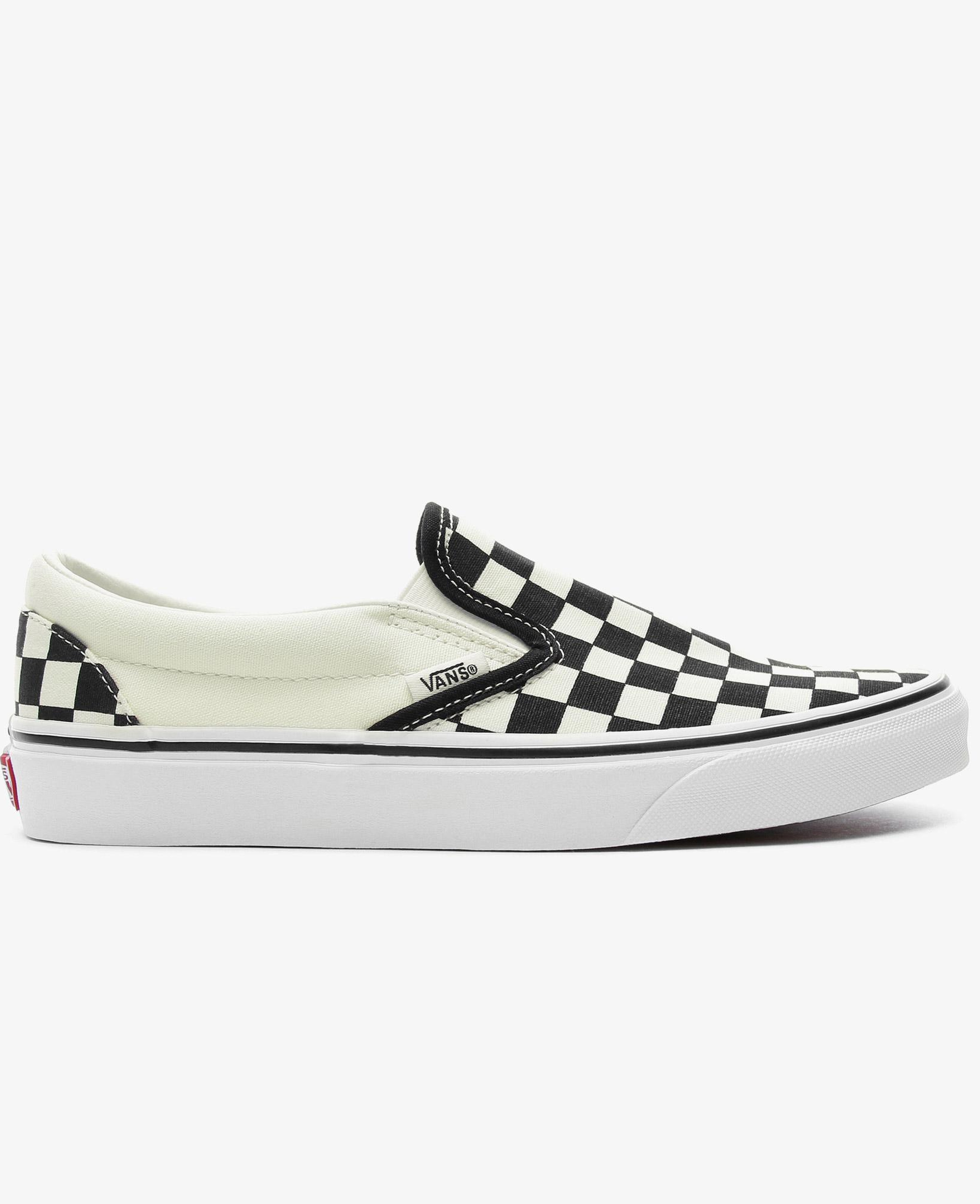 Vans Classic Slip-On Checkerboard Siyah - Bej Sneaker