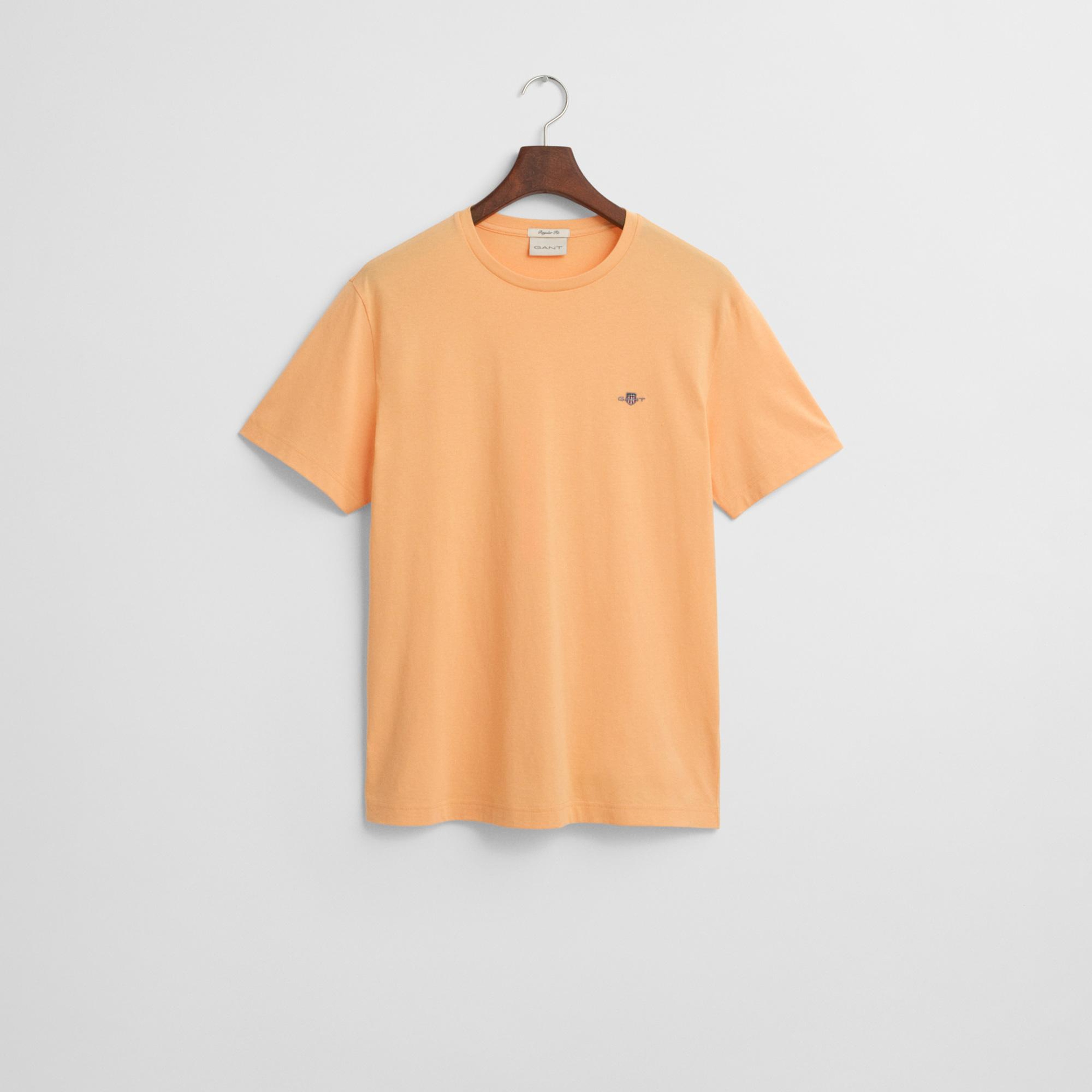 GANT Erkek Turuncu Regular Fit Bisiklet Yaka T-Shirt