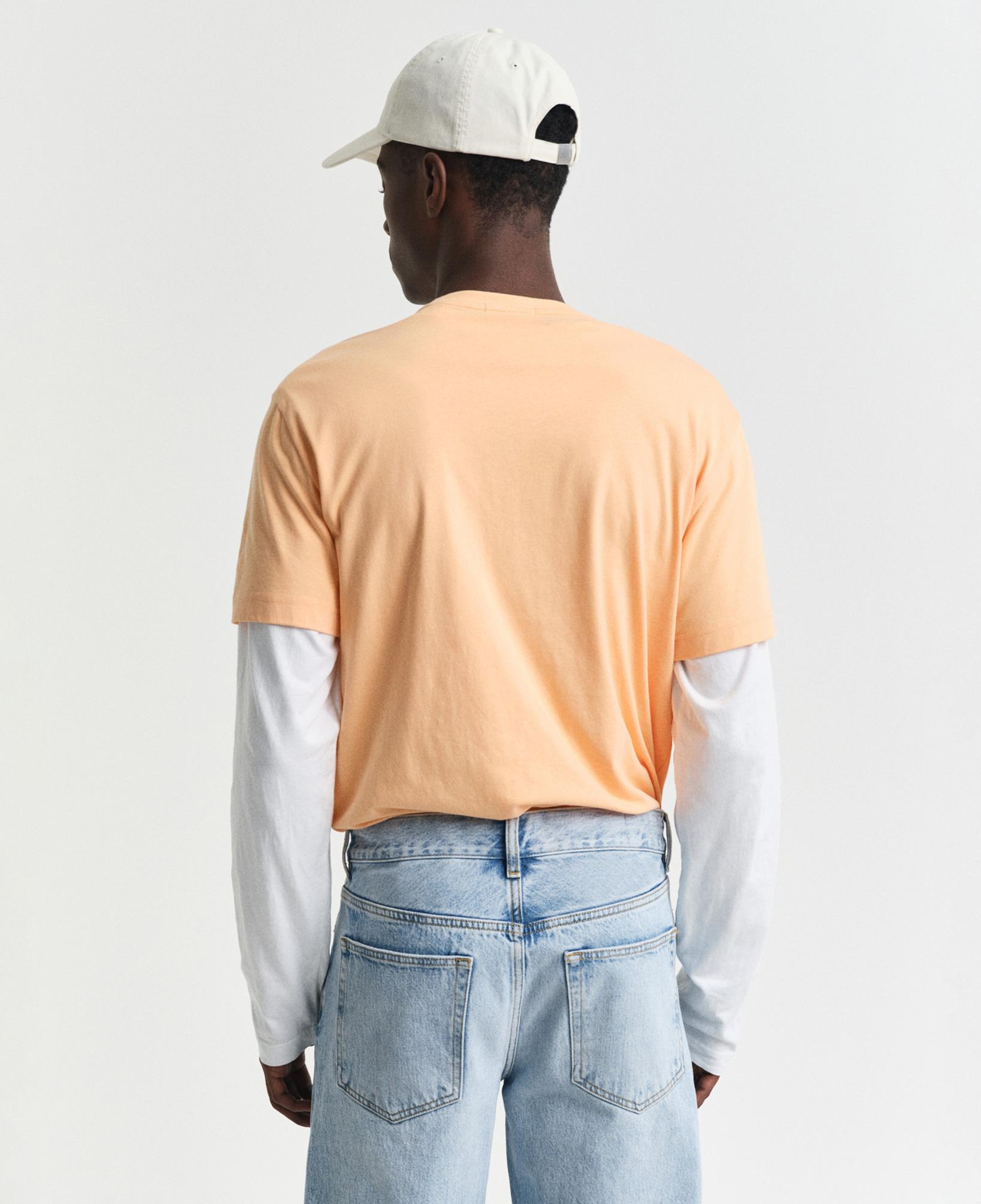 GANT Erkek Turuncu Regular Fit Bisiklet Yaka T-Shirt