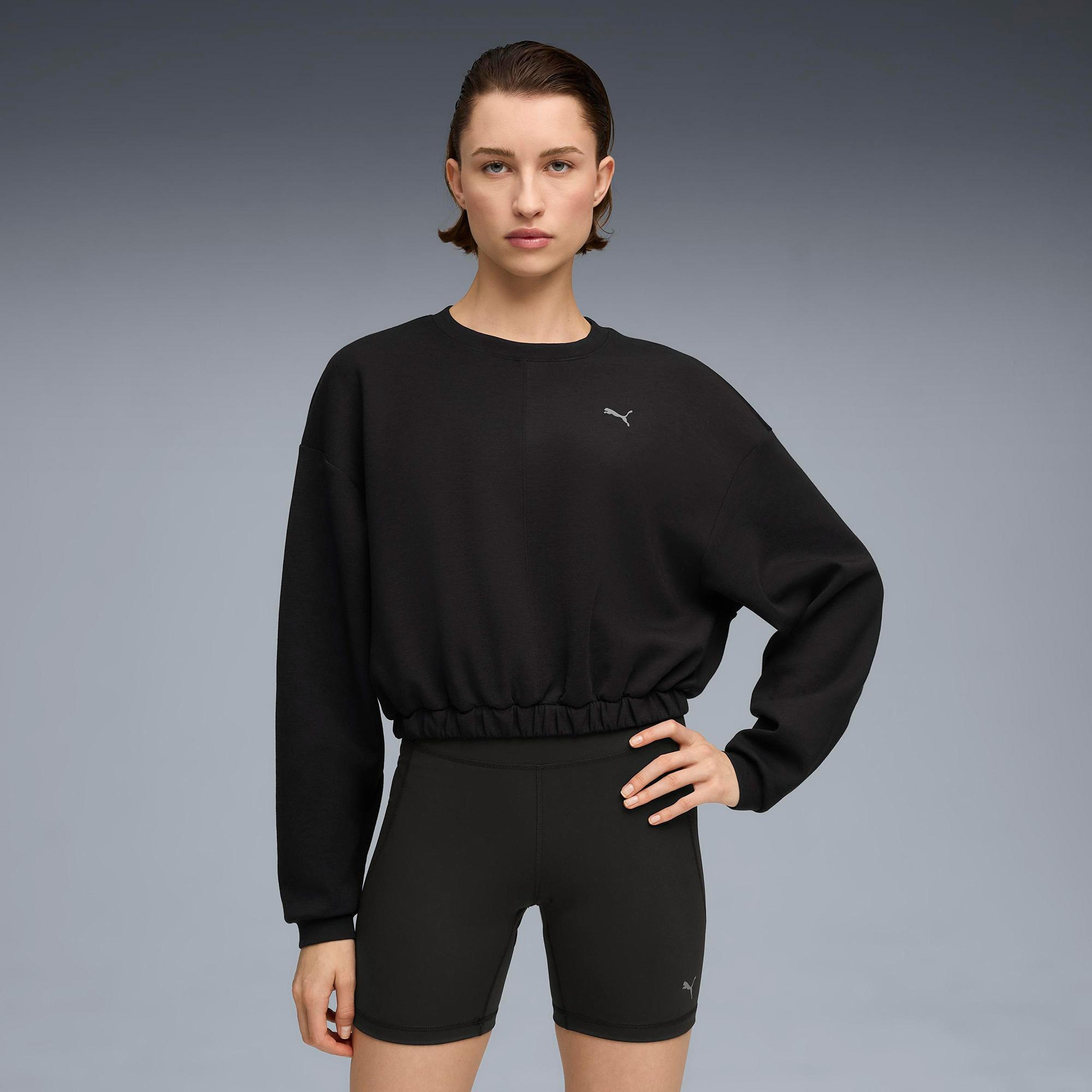 Puma W Cloudspun Crew Kadın Siyah Sweatshirt