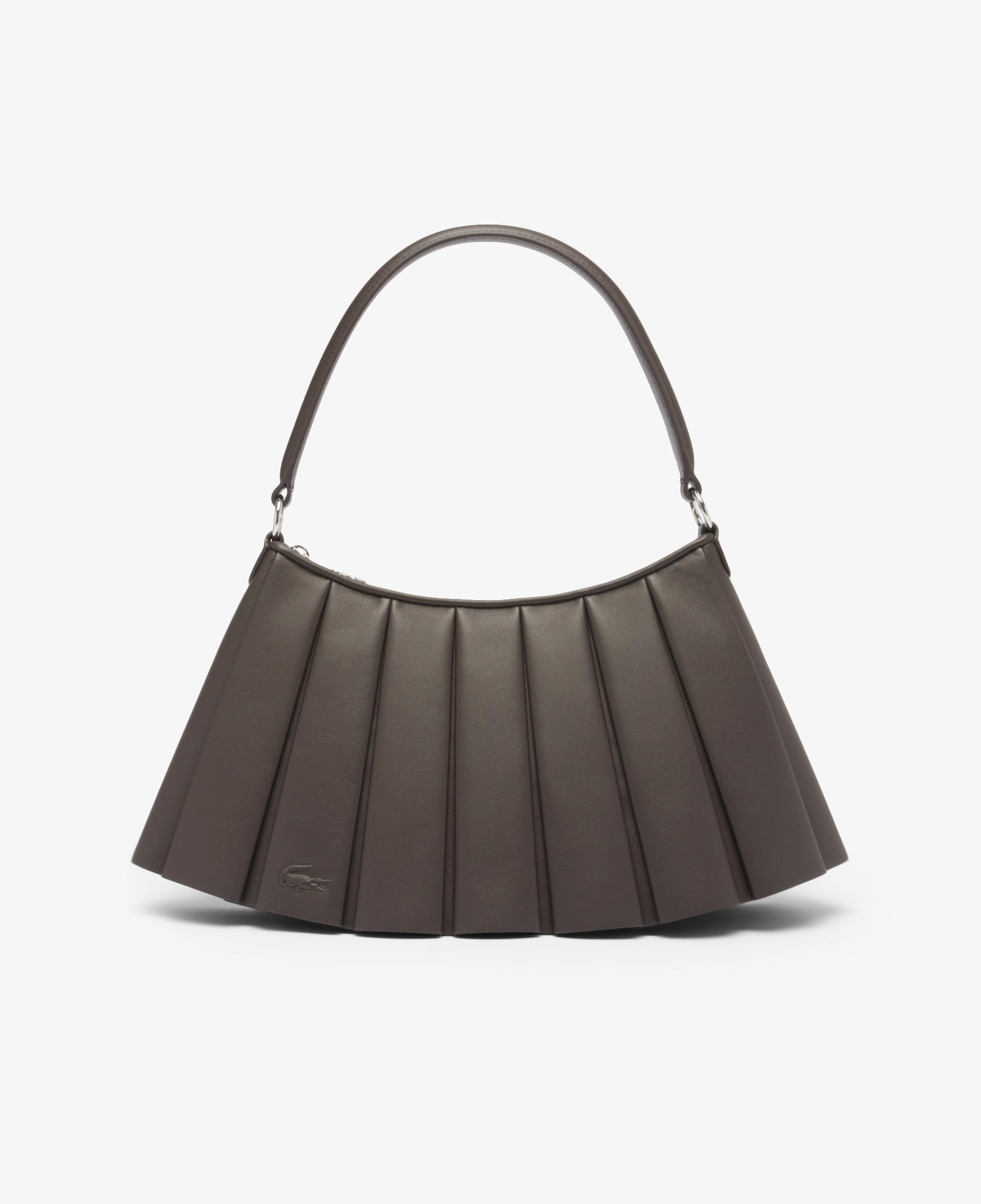 Lacoste Medium Lenglen Kadın Deri Koyu Kahverengi Omuz Çantası