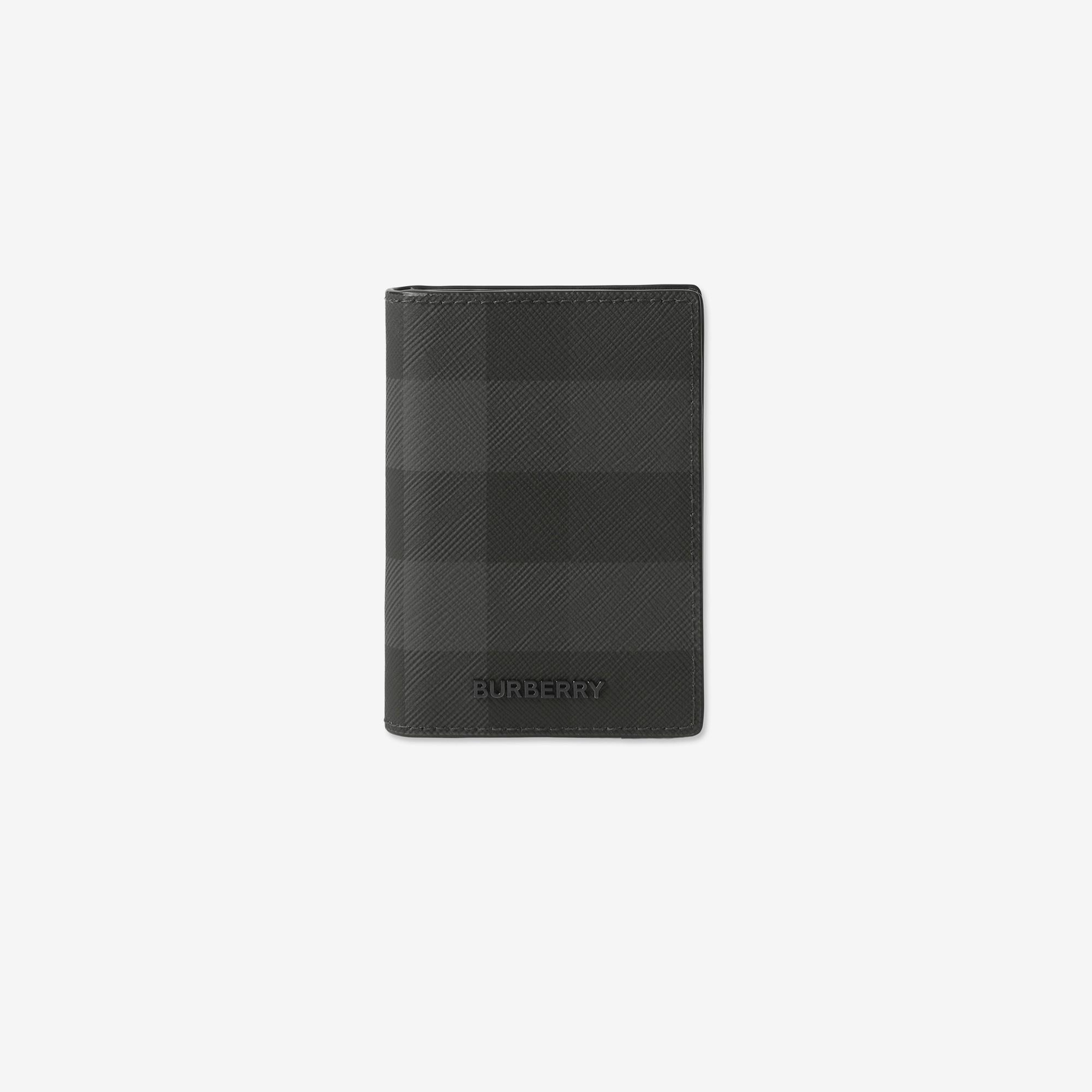 Burberry Check and Leather Erkek Gri Kartlık