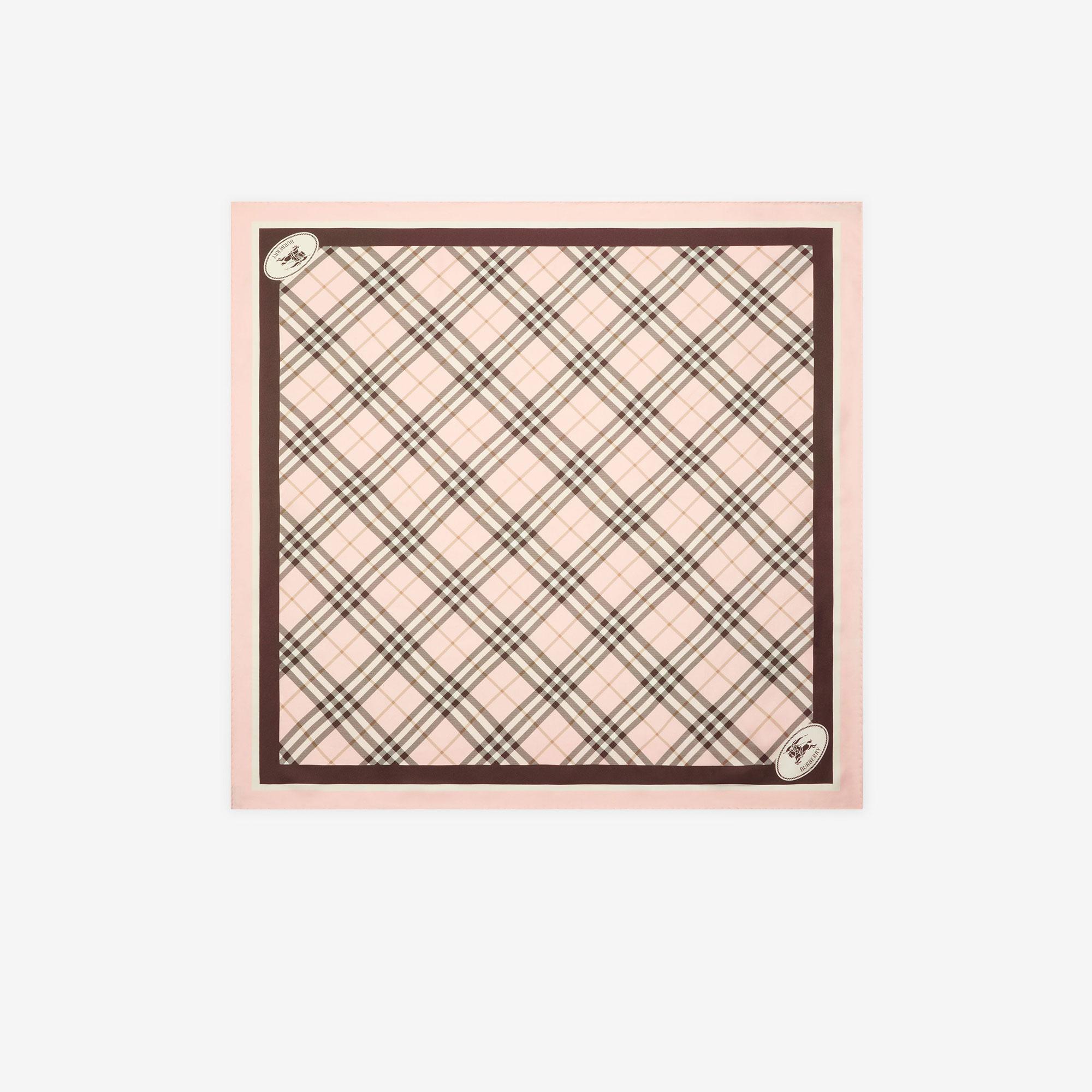 Burberry Med Check Border Kadın Pembe Eşarp