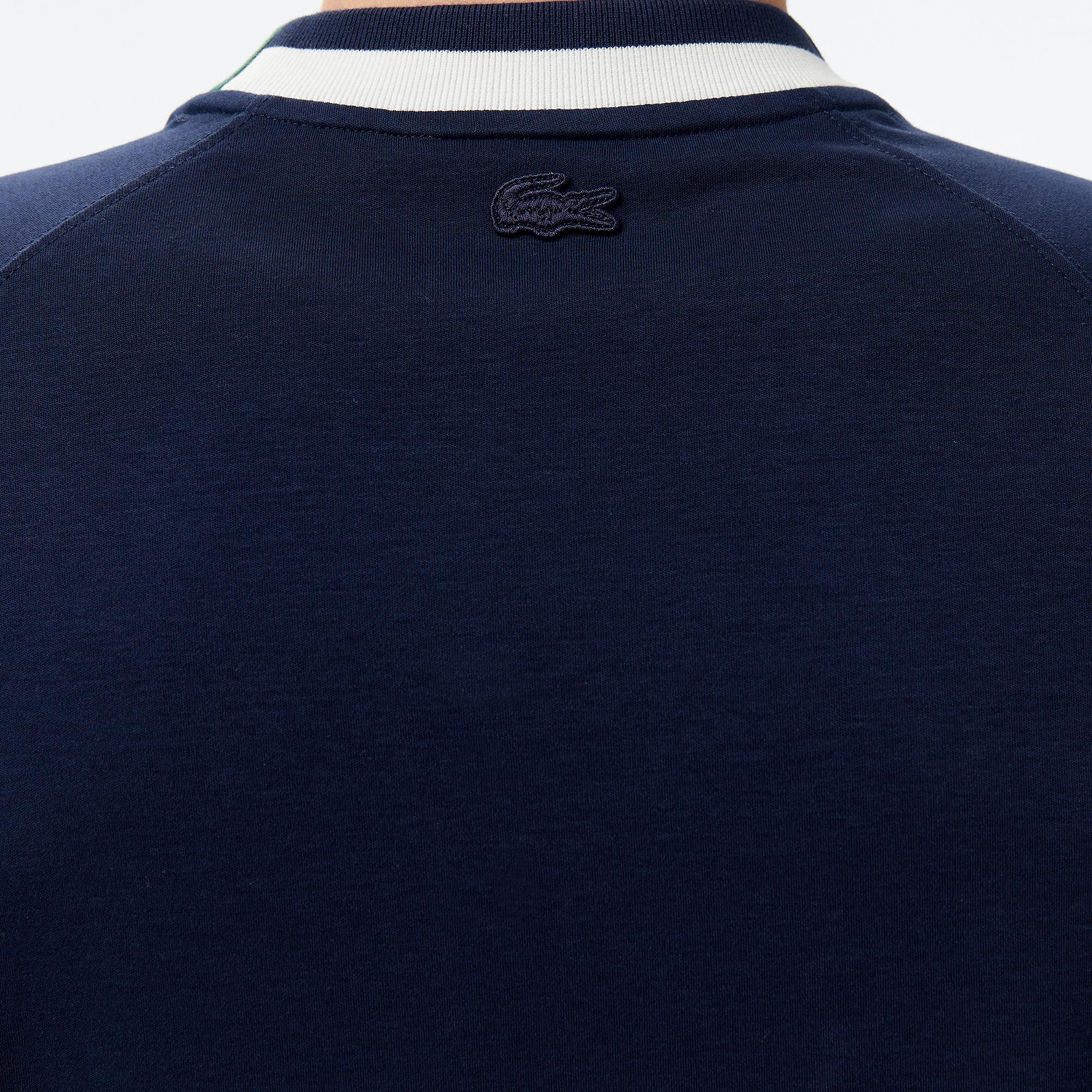 Lacoste Erkek Bisiklet Yaka Lacivert Cepli T-Shirt