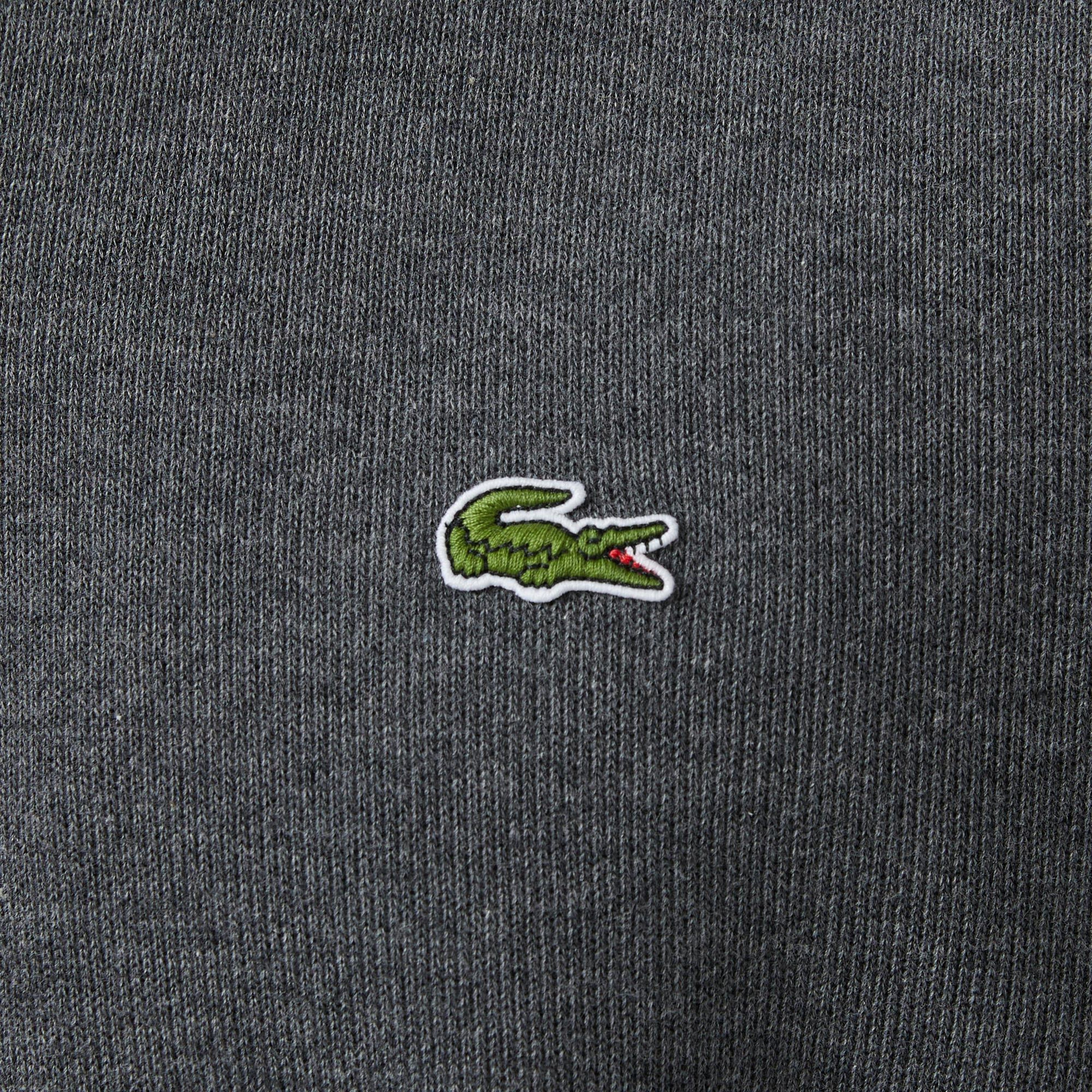 Lacoste Erkek Classic Fit Yarım Fermuarlı Gri Sweatshirt