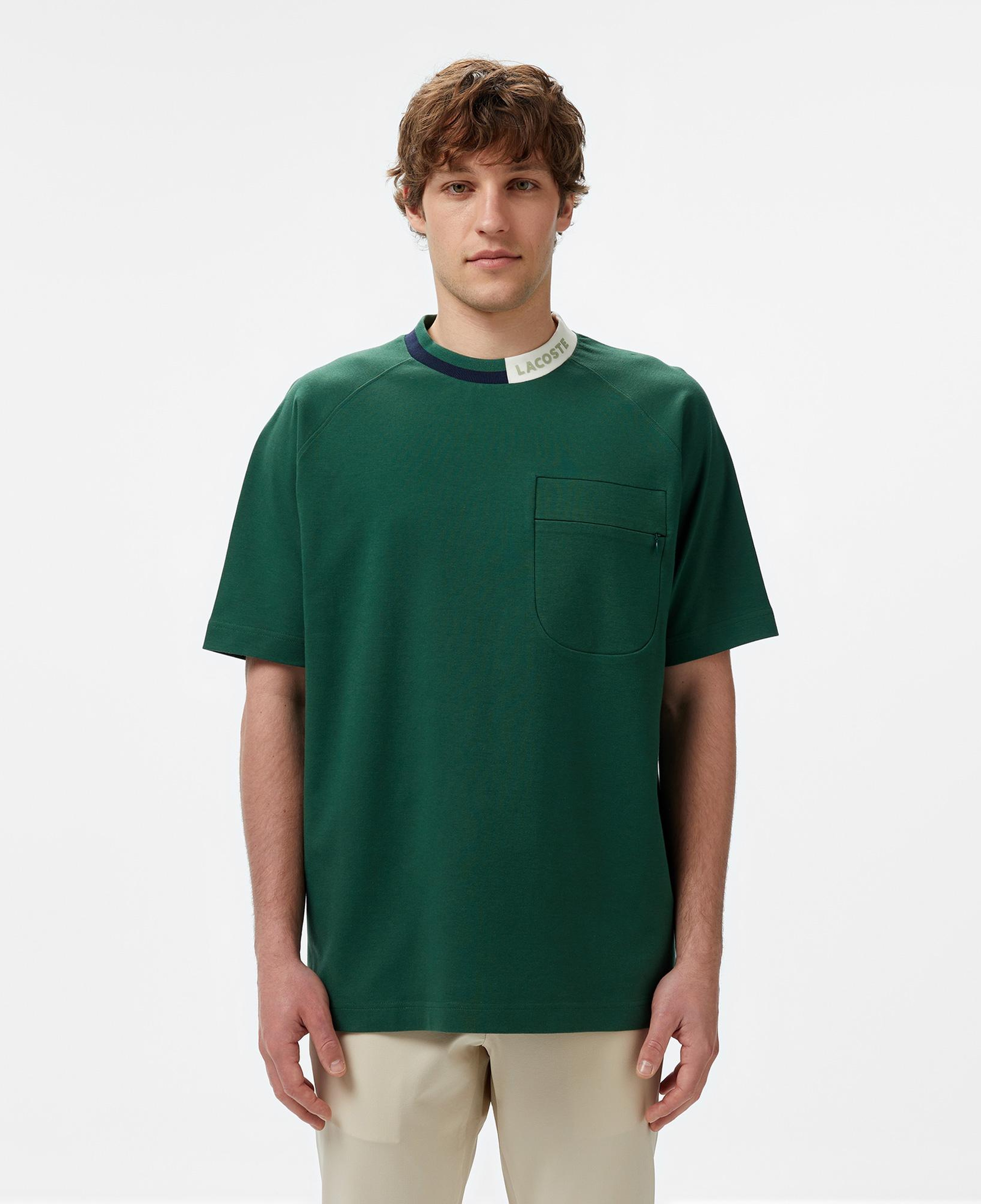 Lacoste Erkek Bisiklet Yaka Koyu Yeşil Cepli T-Shirt