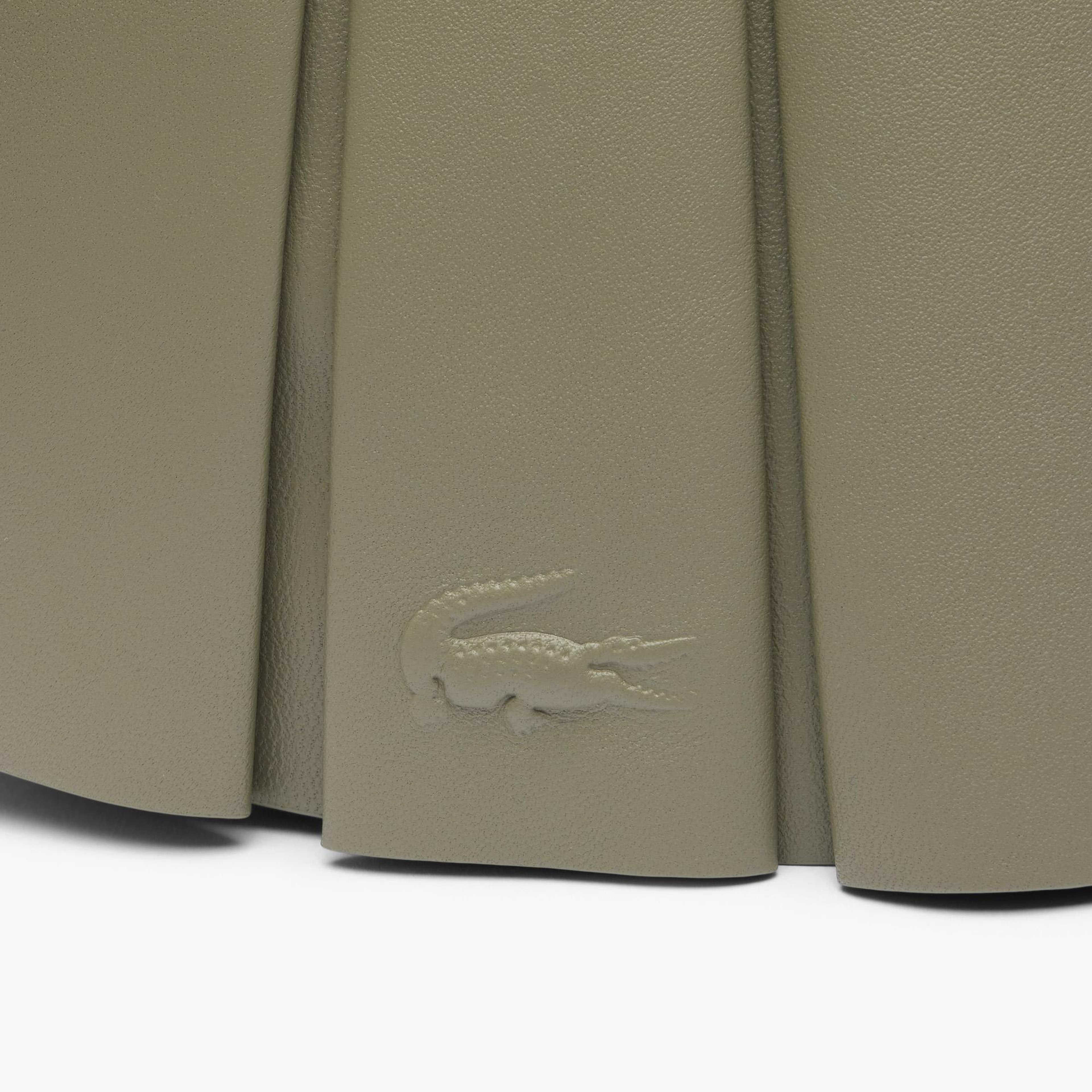 Lacoste Small Lenglen Kadın Deri Haki Omuz Çantası