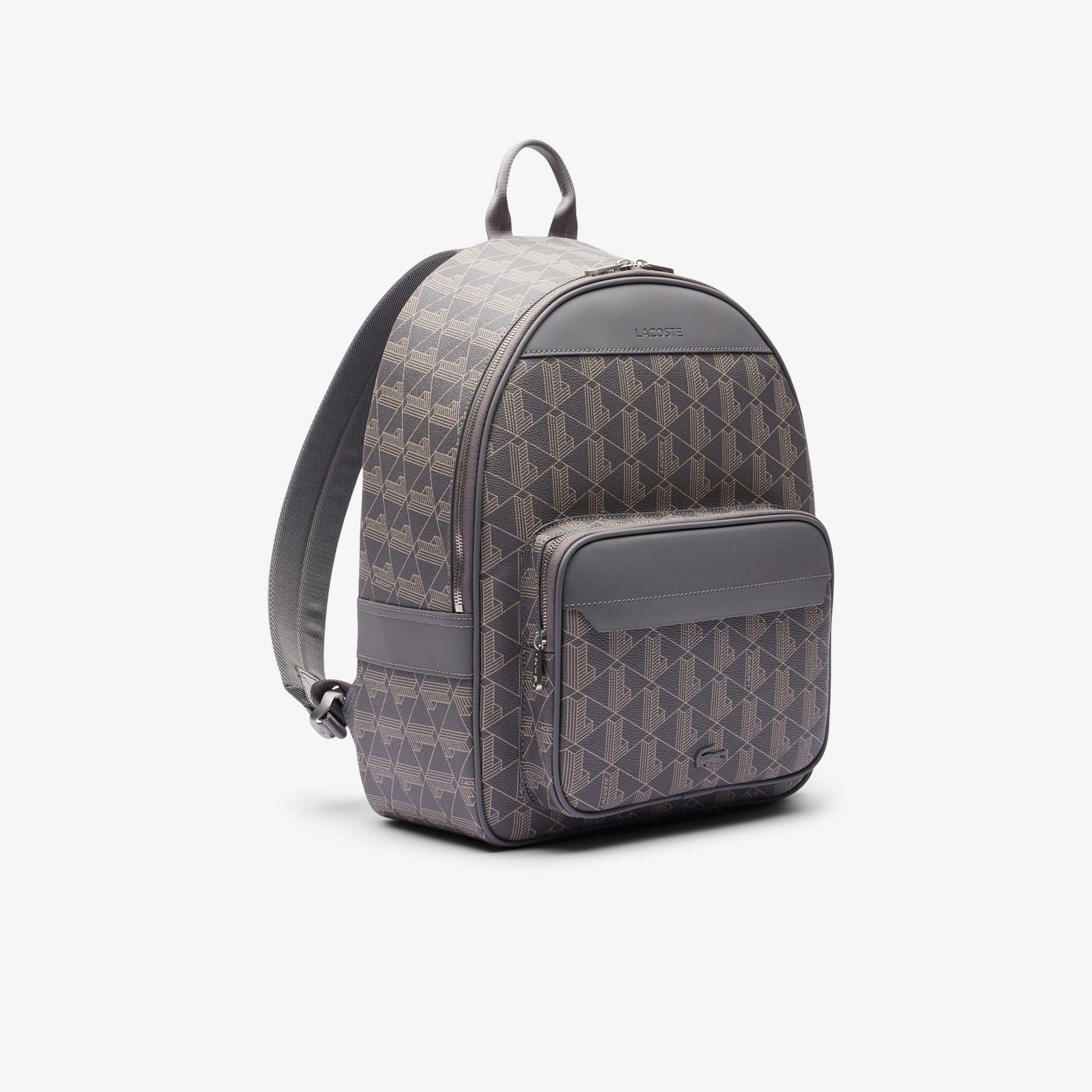 Lacoste The Blend Erkek Monogram Gri Sırt Çantası