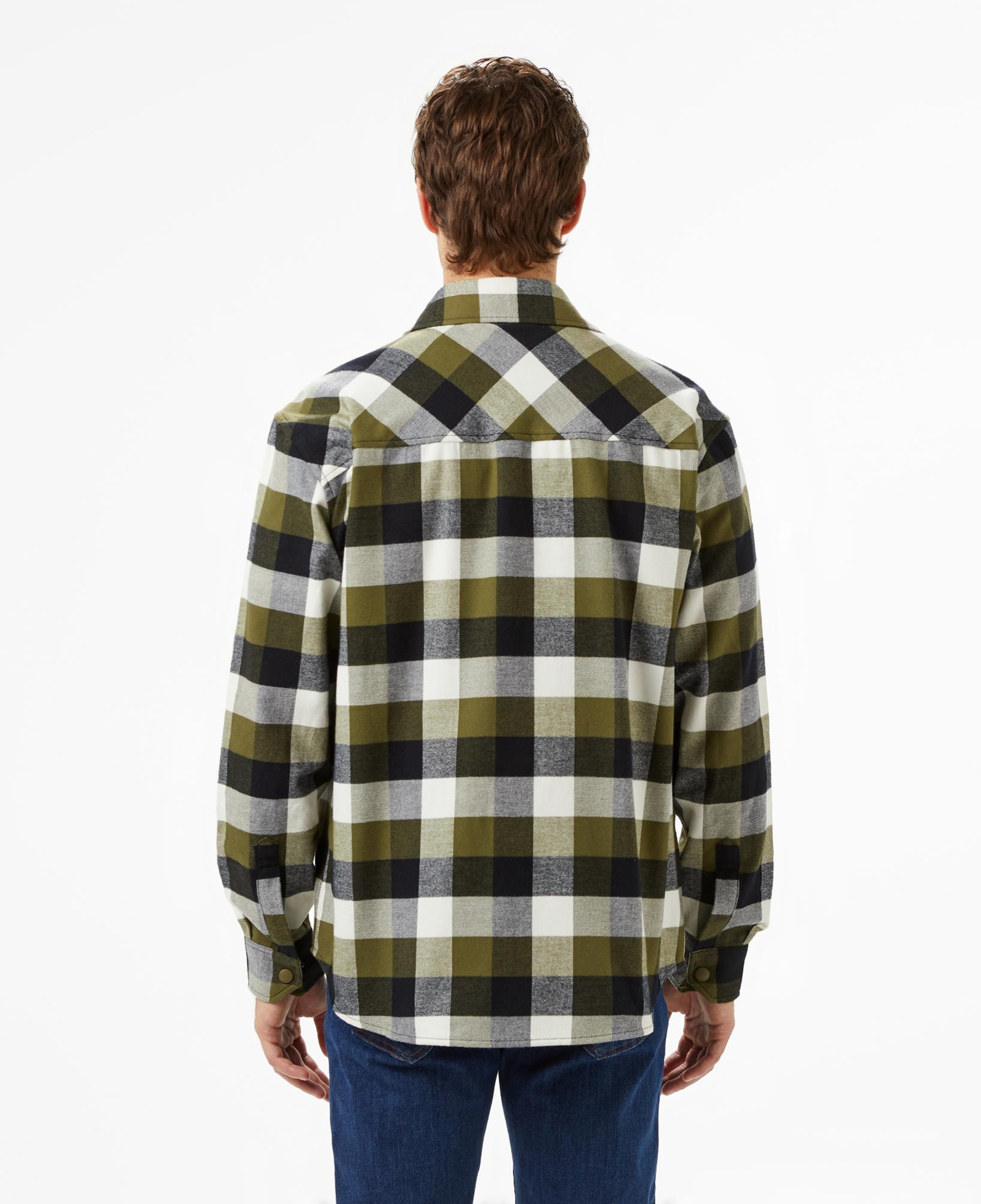 Lacoste Erkek Relaxed Fit Kareli Haki Gömlek