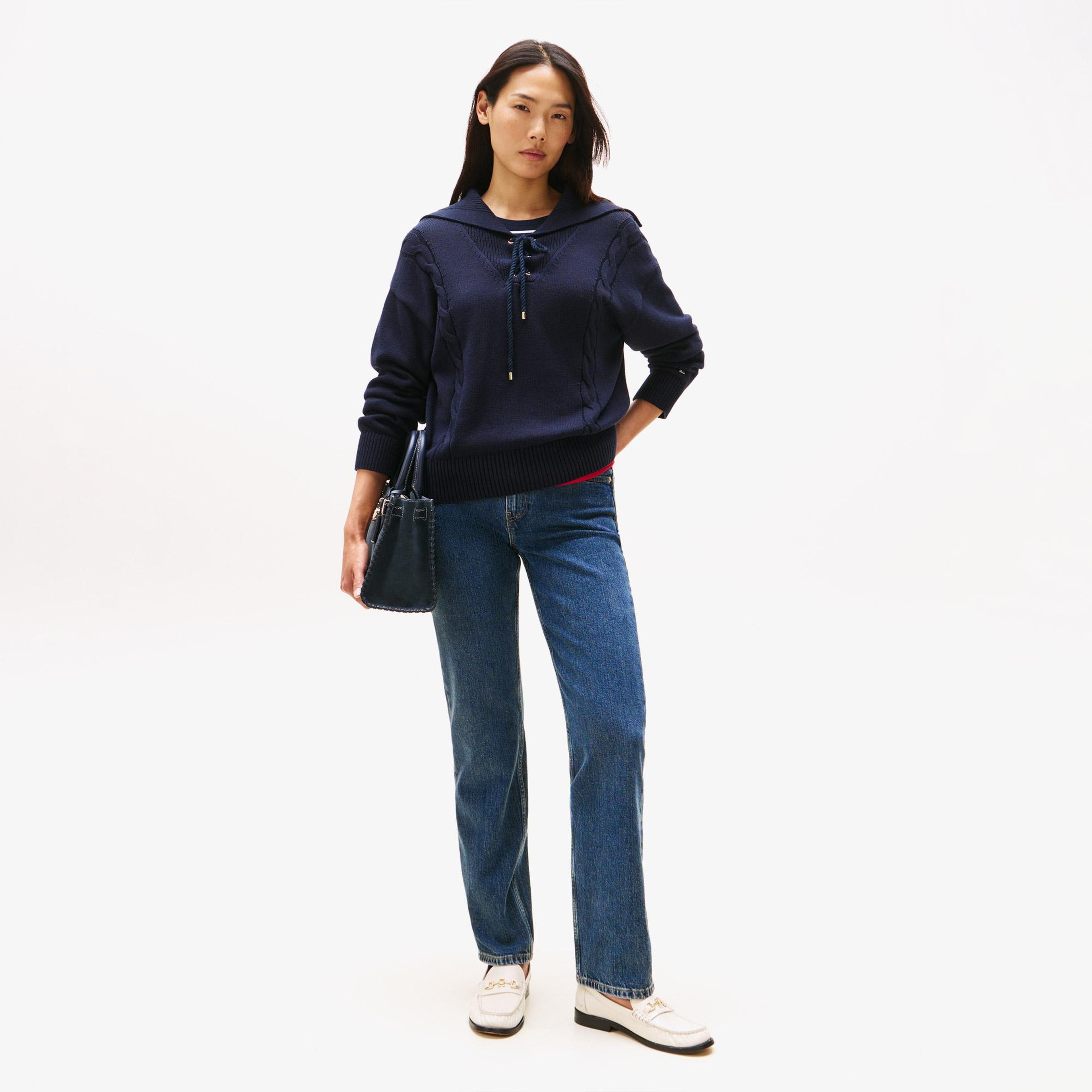 Tommy Hilfiger Denim Classic Straight Kadın Mavi Straight Jean