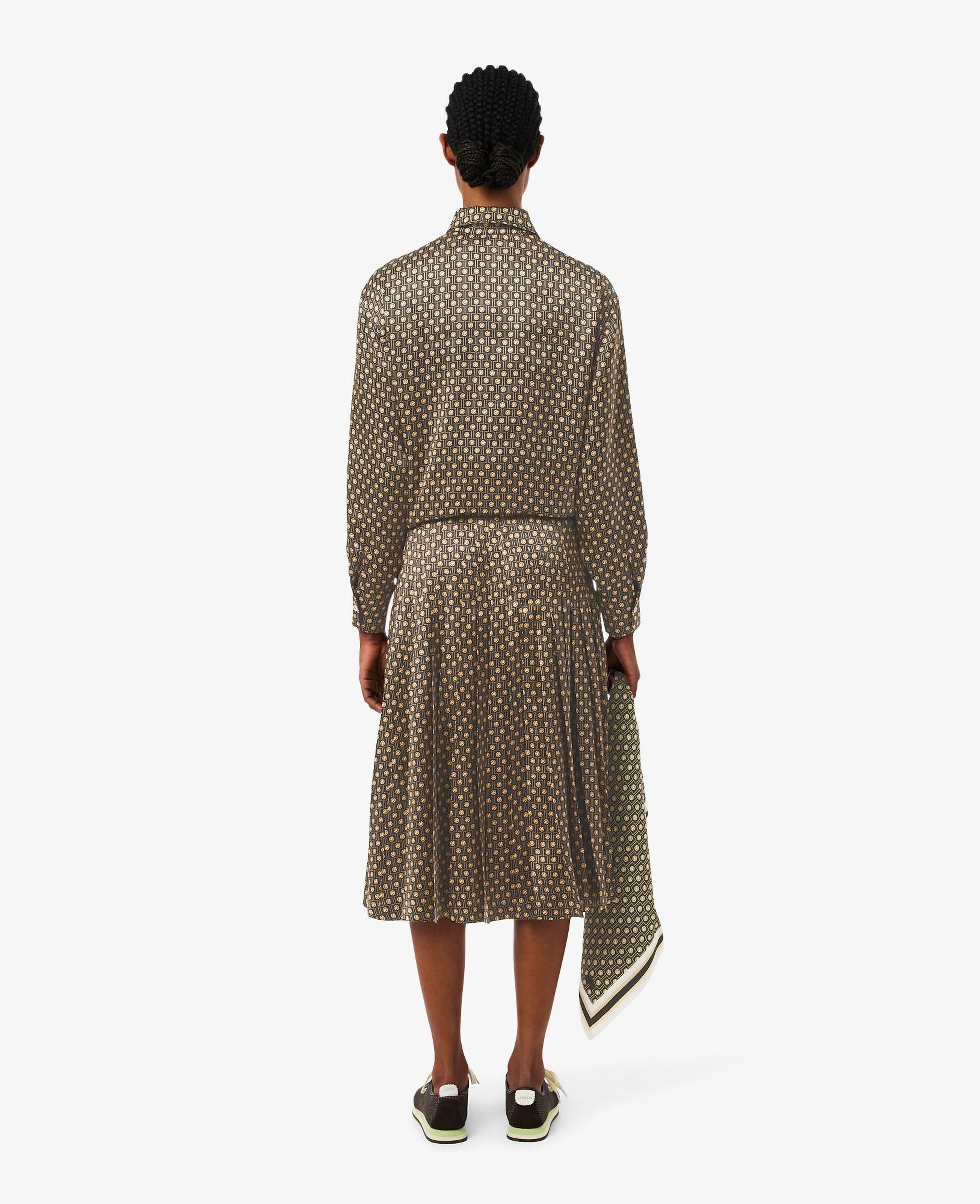 Lacoste Kadın Desenli Kahverengi Etek