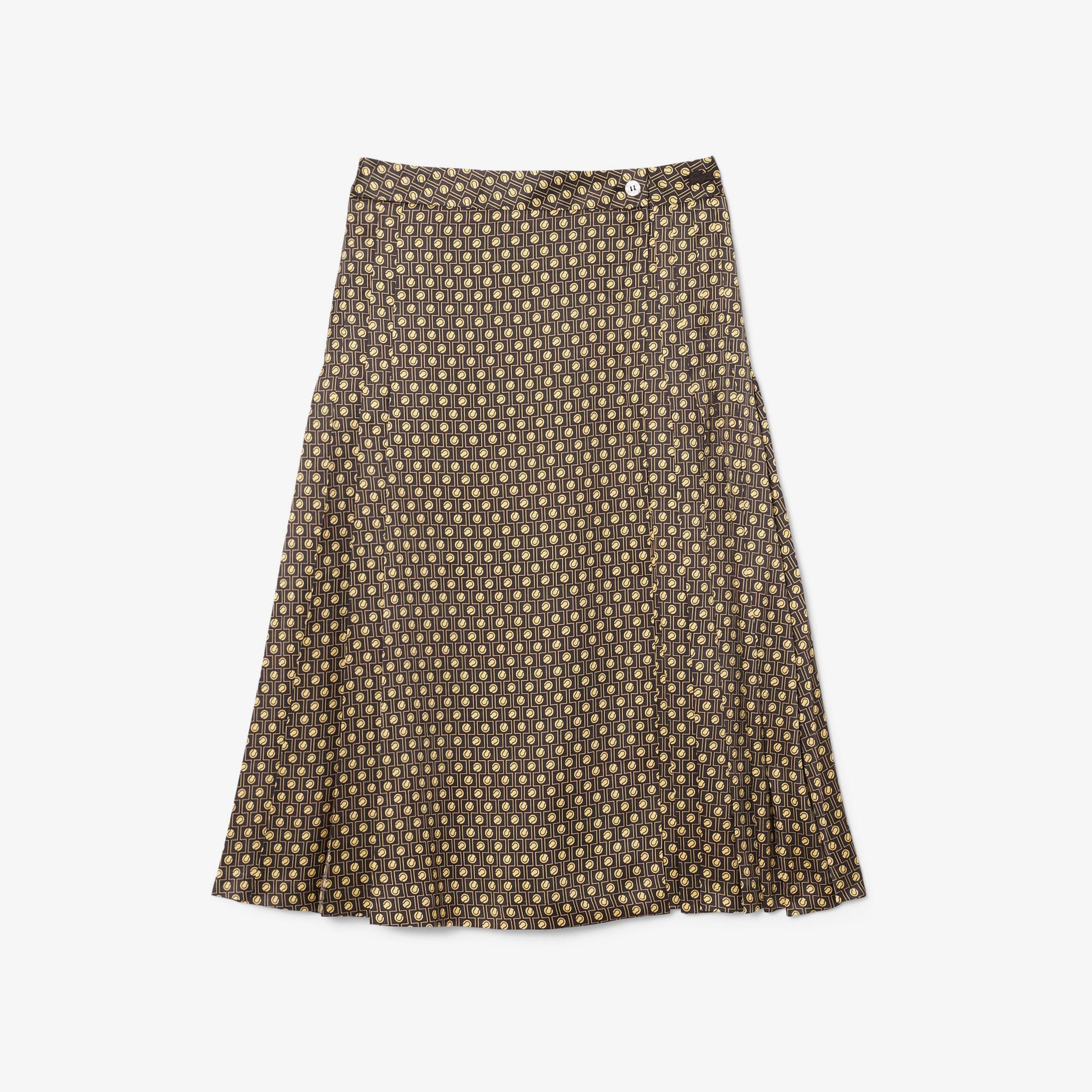 Lacoste Kadın Desenli Kahverengi Etek