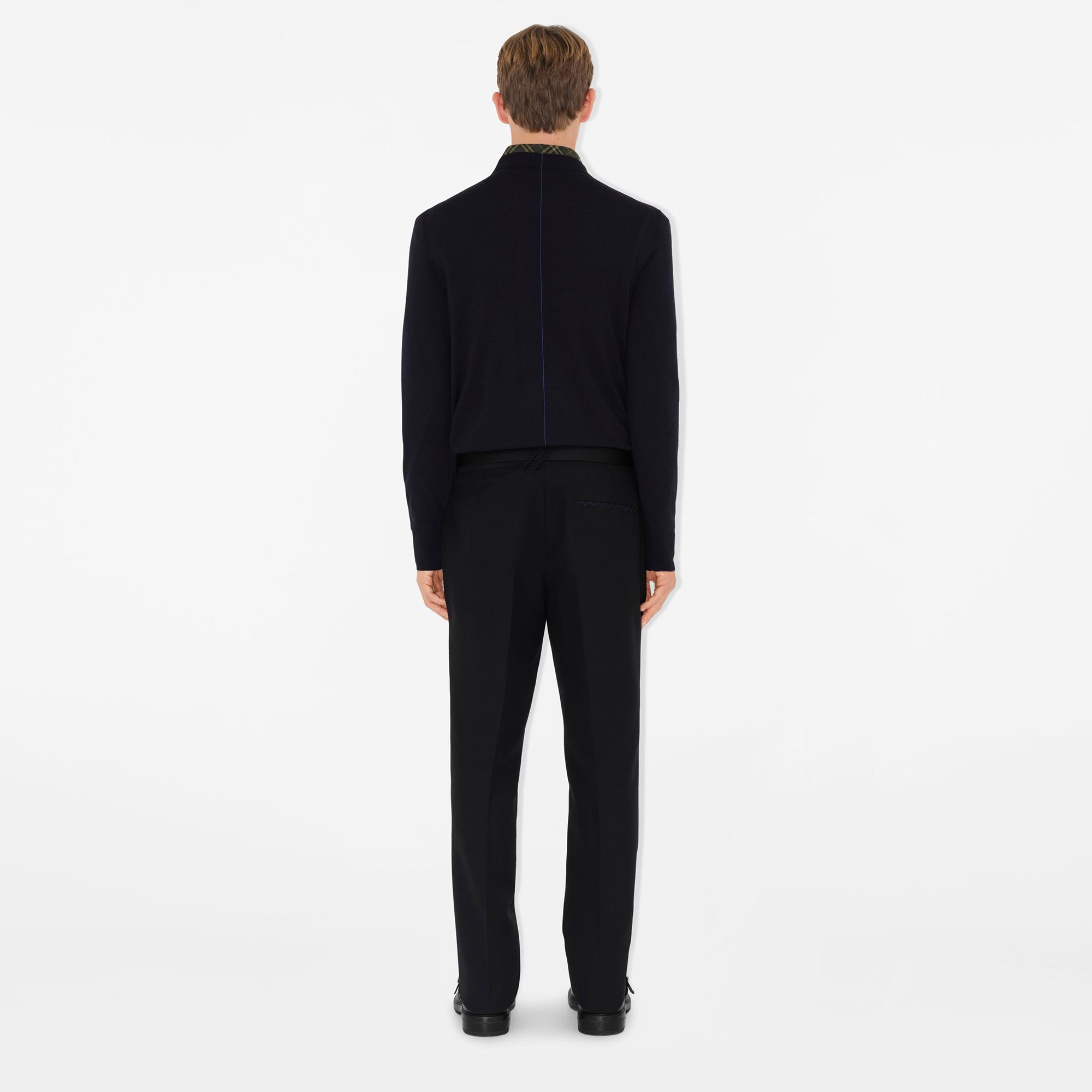 Burberry Pai Wool Erkek Lacivert Kazak