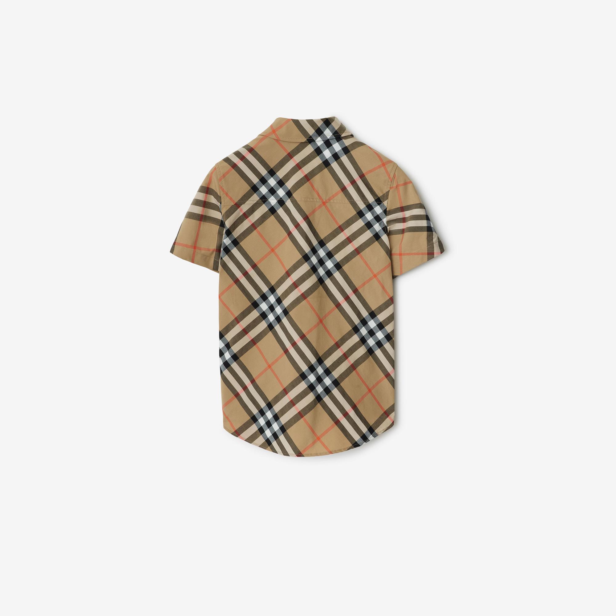 Burberry Owen Cotton Çocuk Bej Gömlek