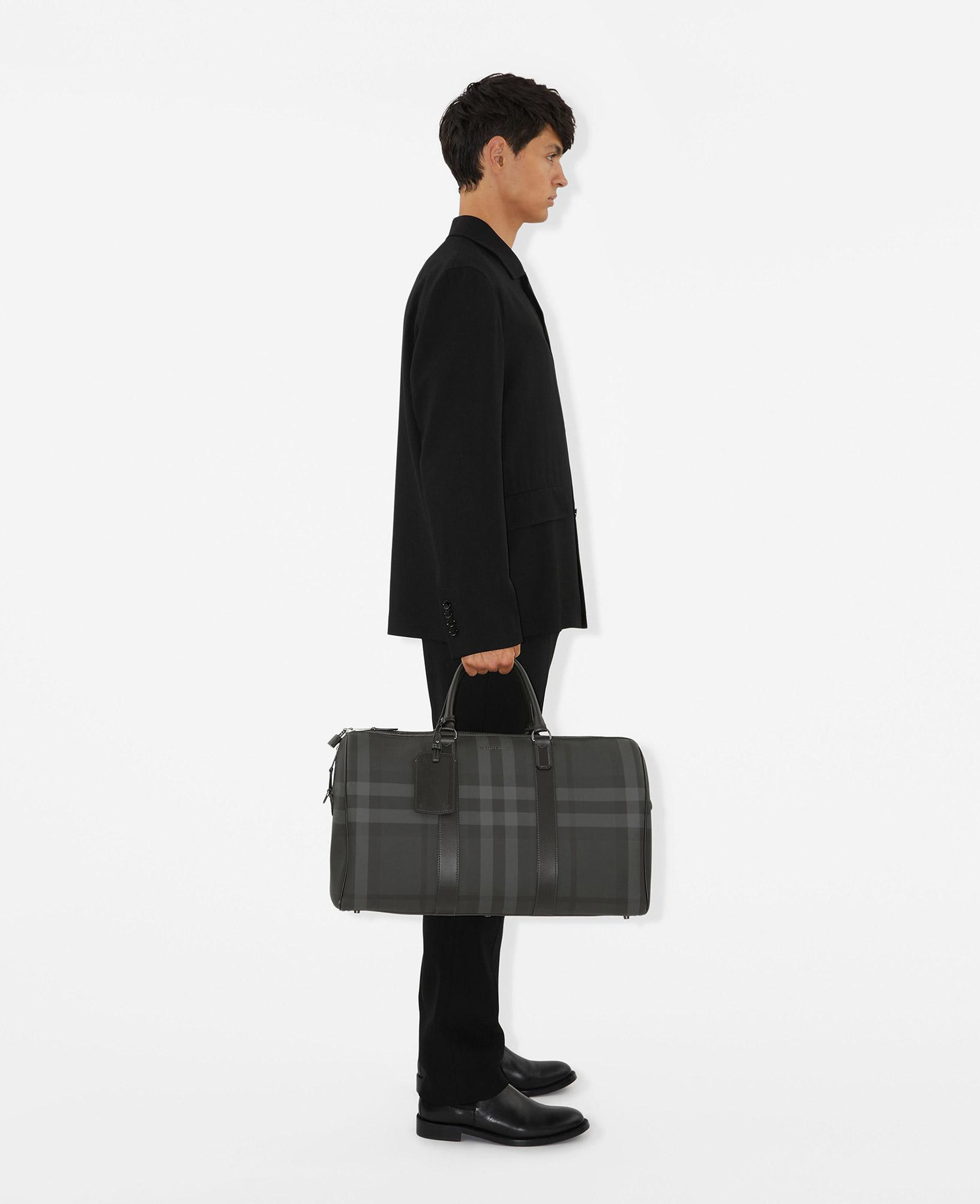 Burberry Boston Valiz Erkek Gri El Çantası
