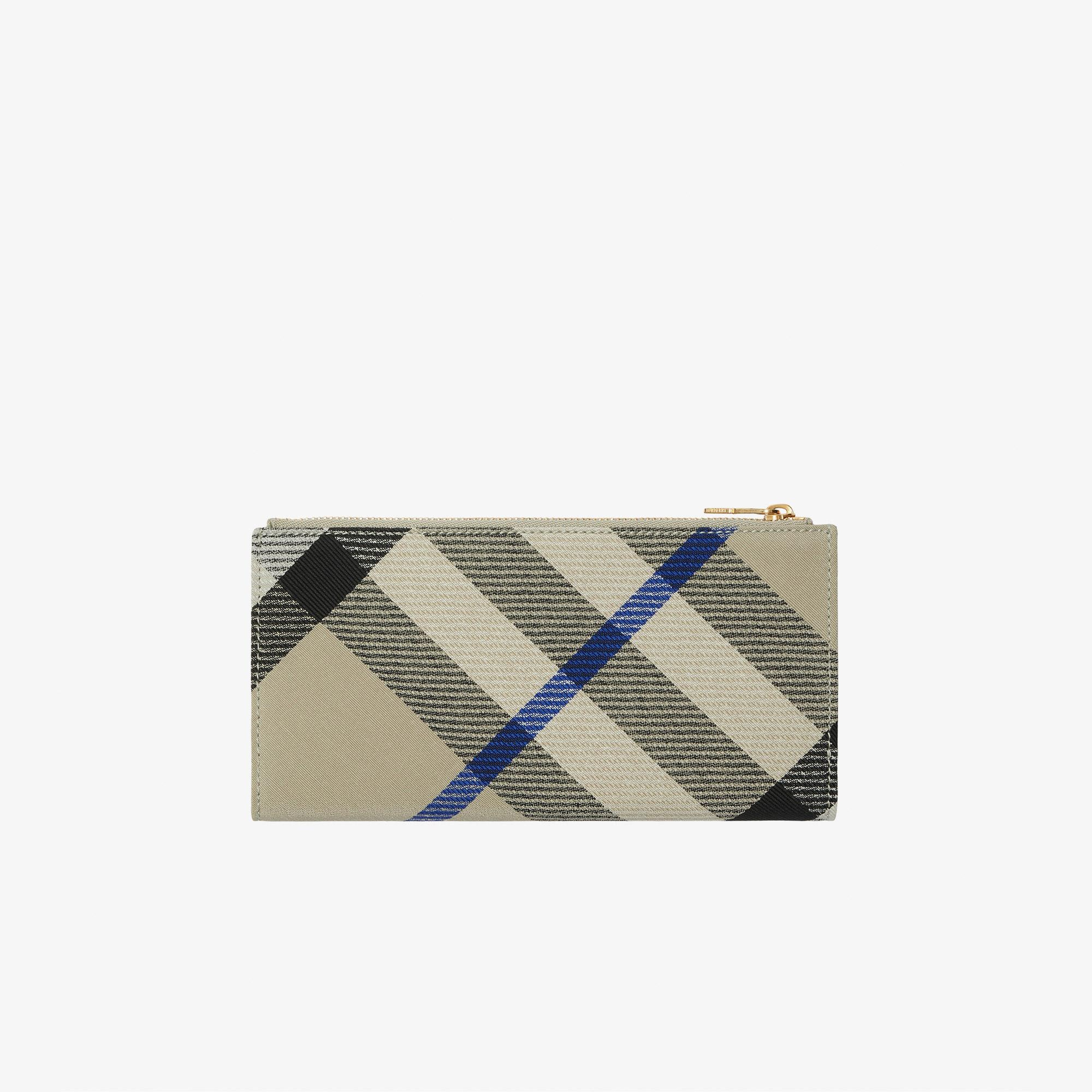 Burberry Large Check Bifold Kadın Krem Rengi Cüzdan