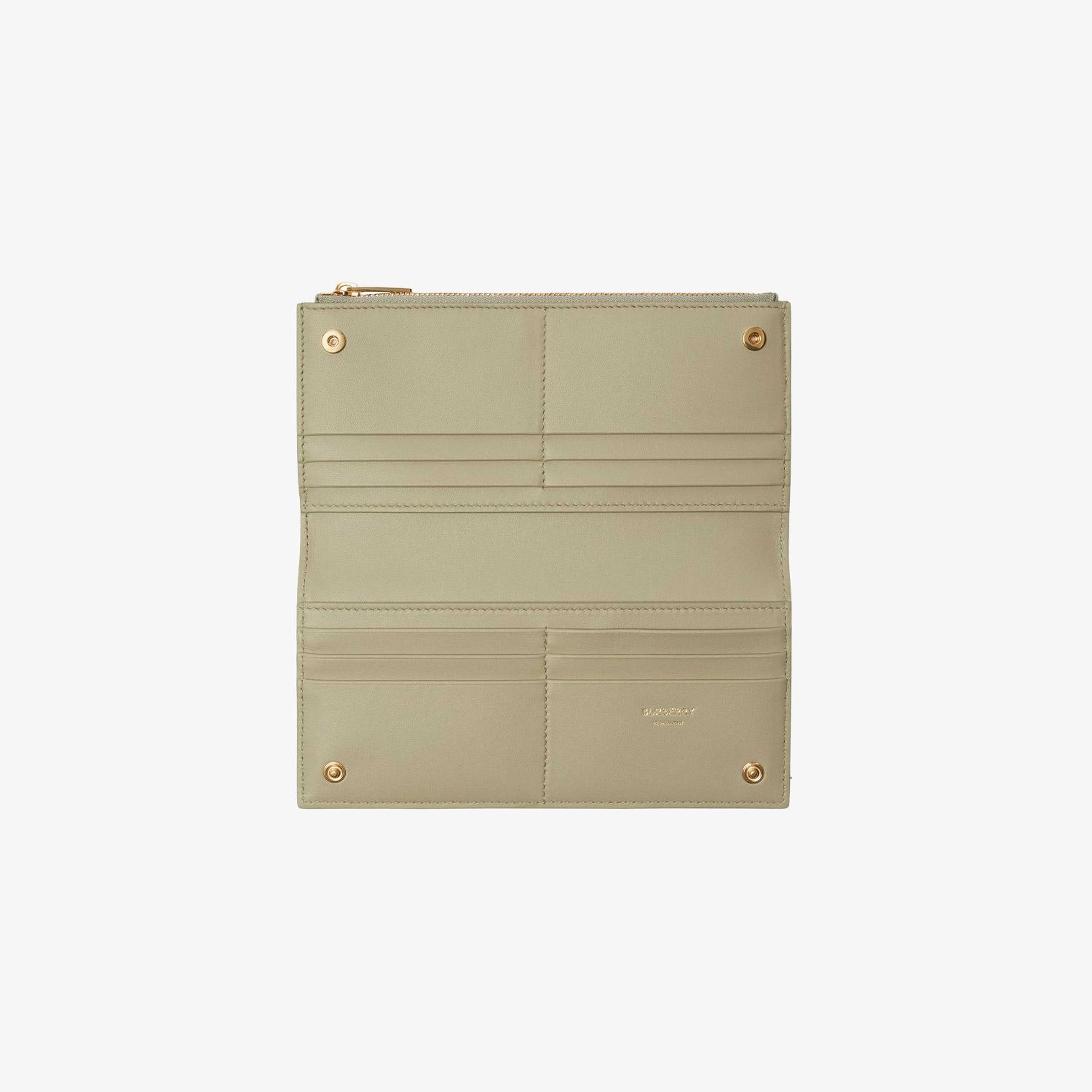 Burberry Large Check Bifold Kadın Krem Rengi Cüzdan