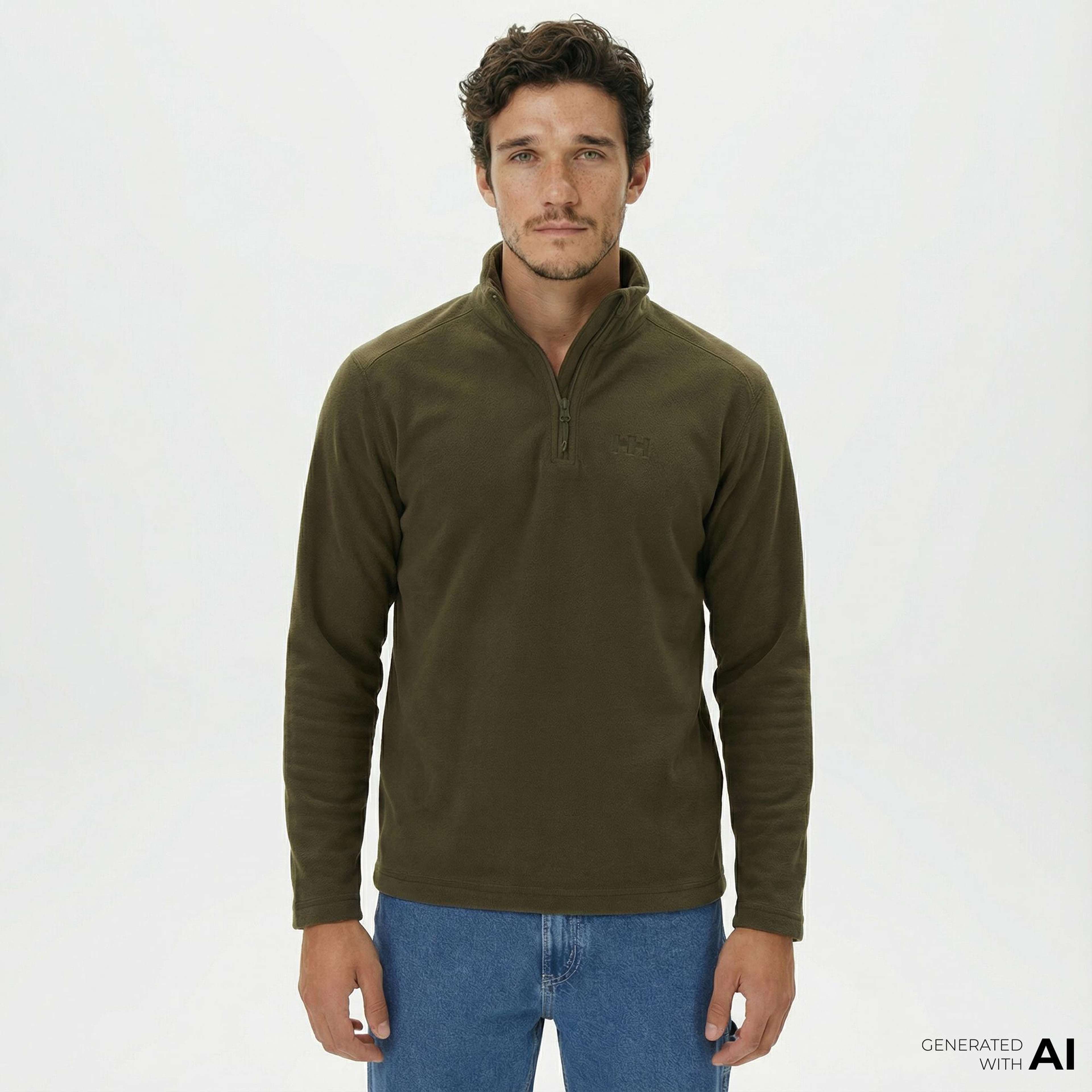 Helly Hansen Mount Polar Fleece Erkek Yeşil Sweatshirt