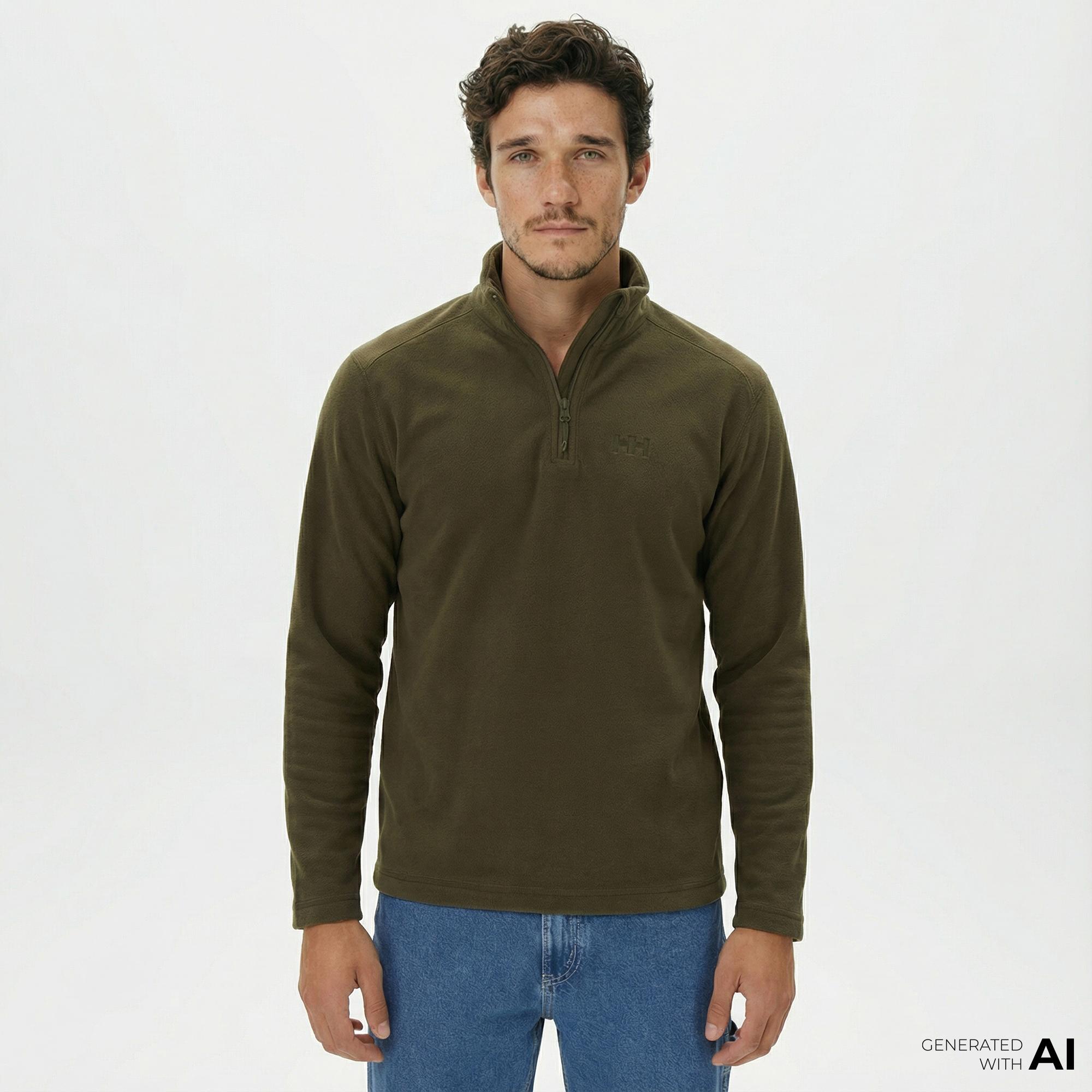 Helly Hansen Mount Polar Fleece Erkek Yeşil Sweatshirt