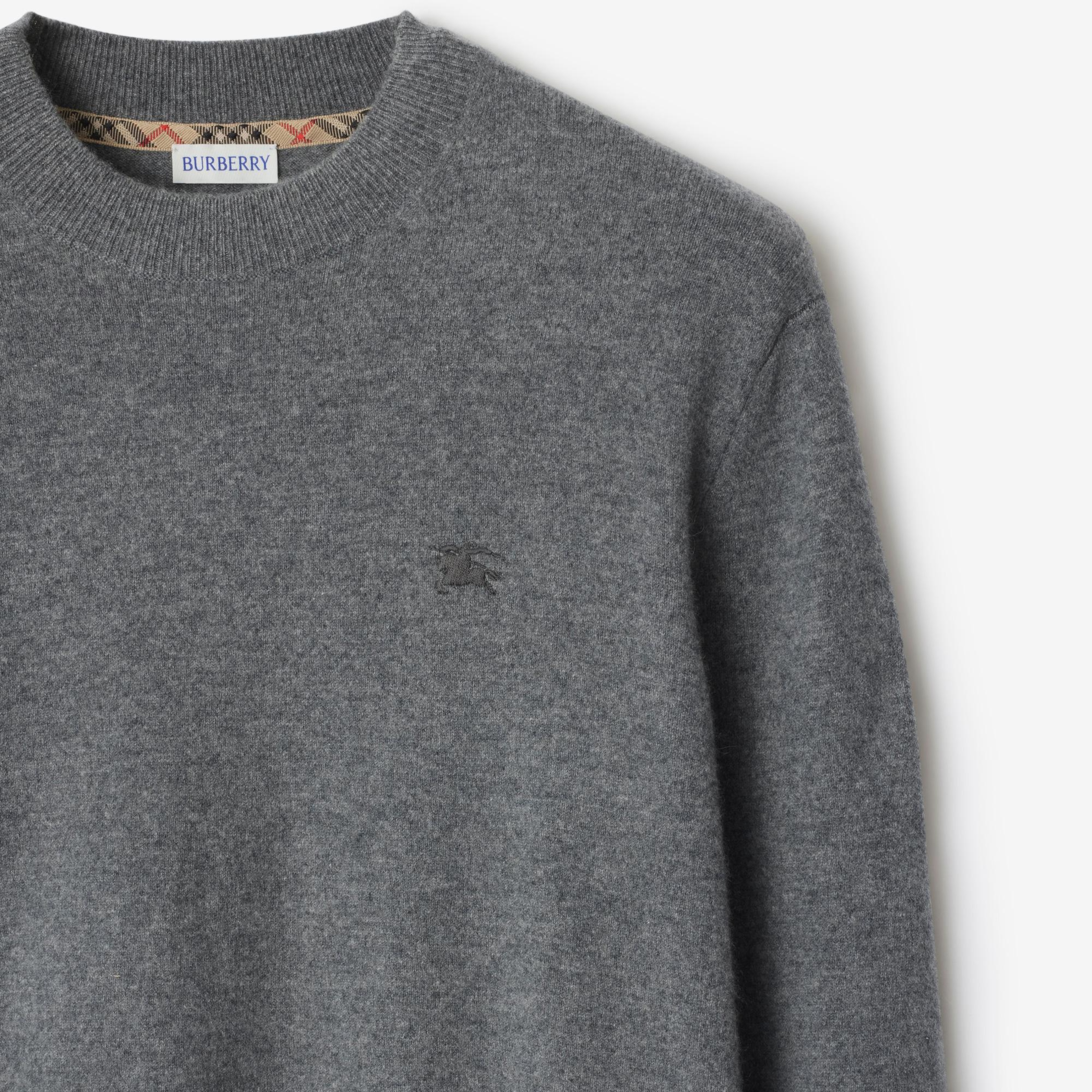 Burberry Cashmere Blend Erkek Gri Triko