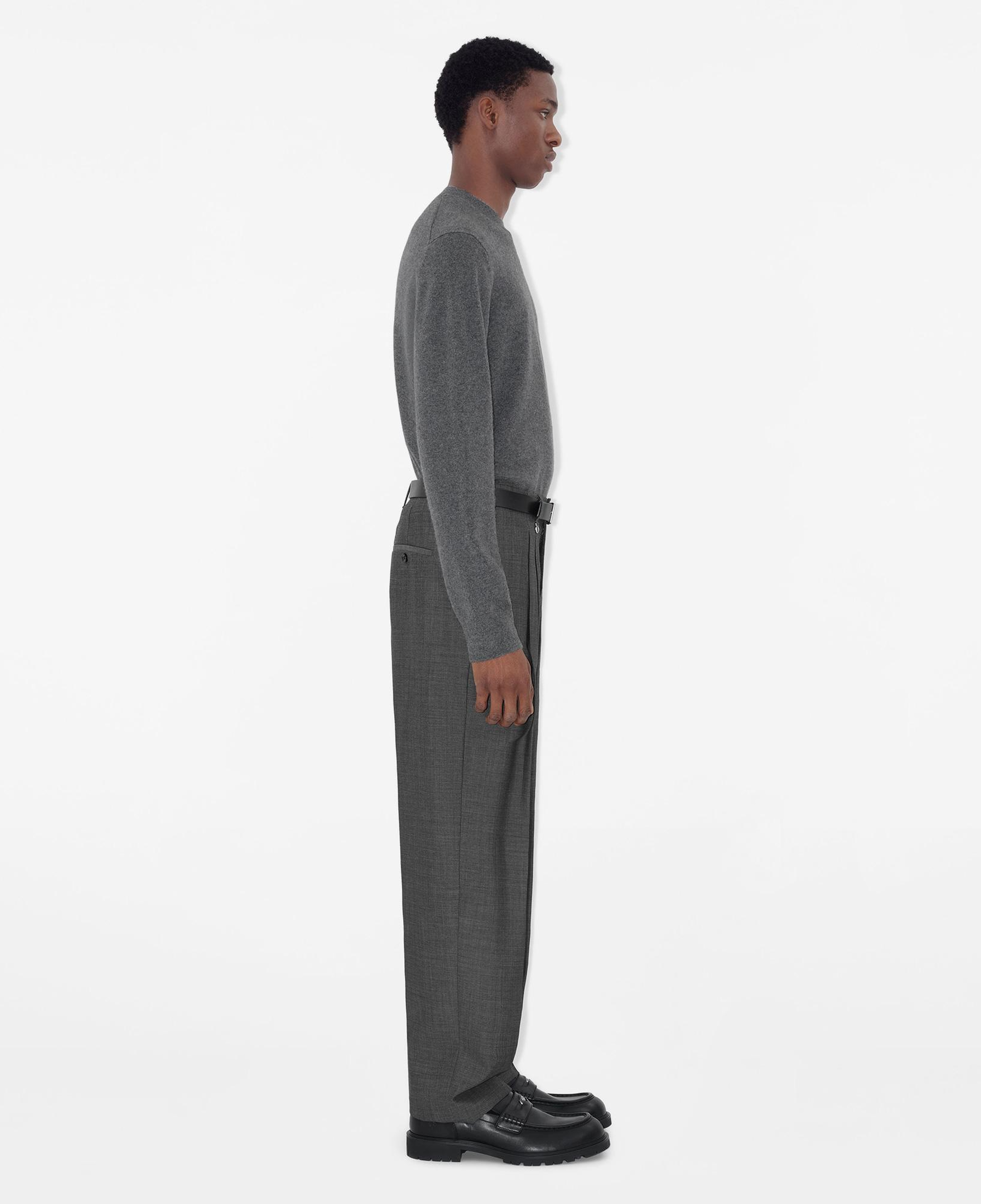 Burberry Cashmere Blend Erkek Gri Triko