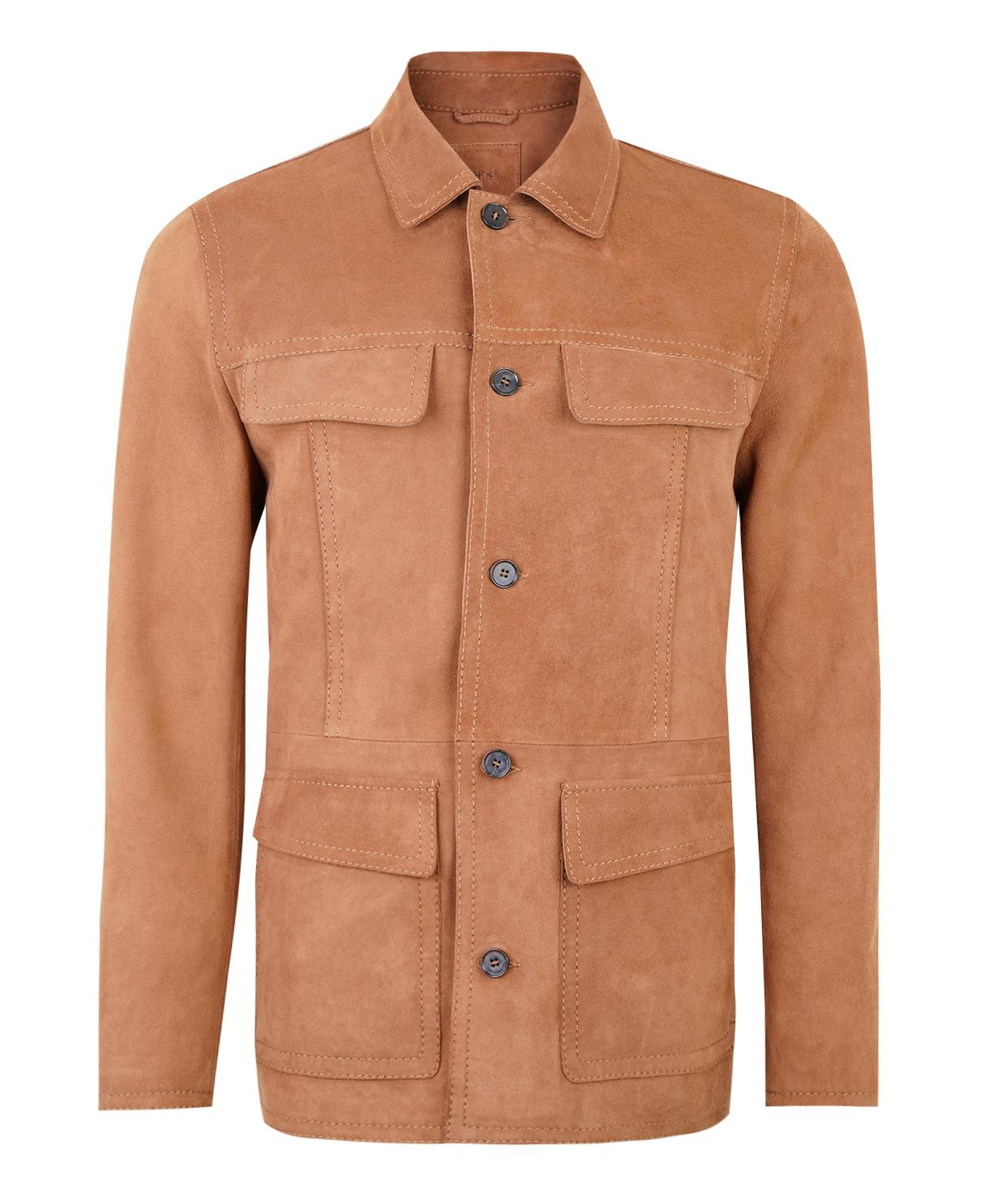 Arnie Taba Erkek Süet Deri Ceket