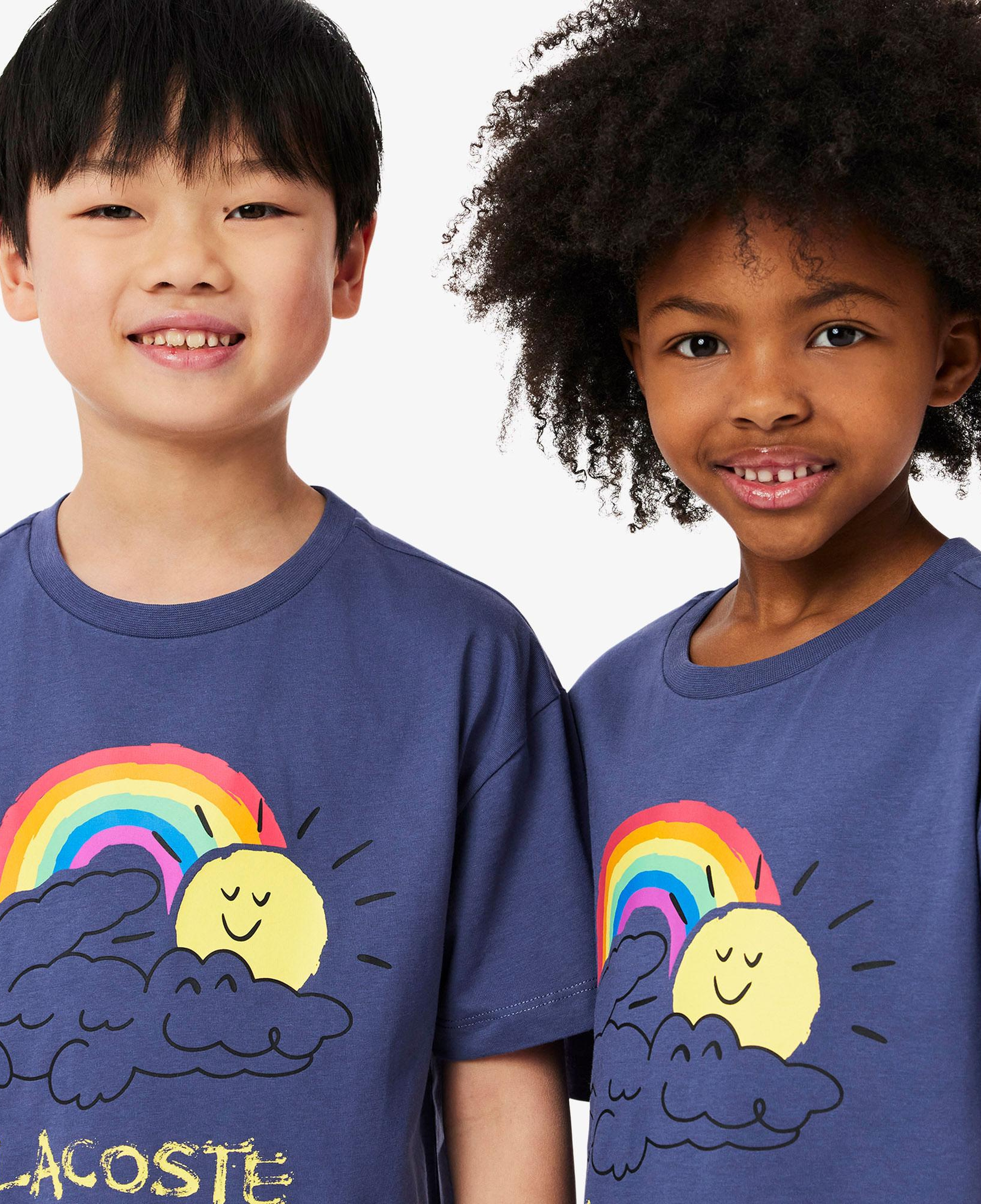 Lacoste Çocuk Bisiklet Yaka Mor T-Shirt