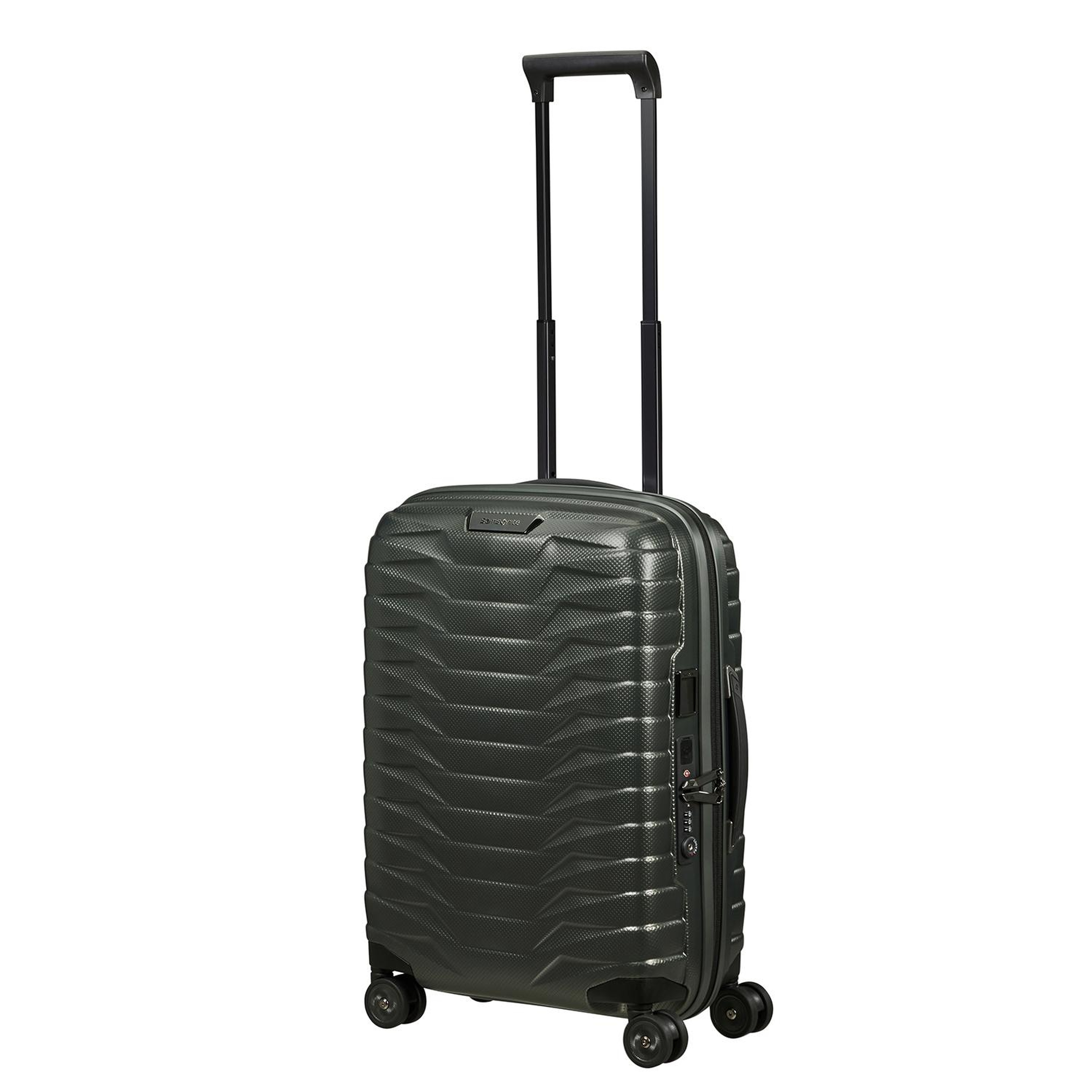 Samsonite Yeşil Spinner Proxis - Körüklü 4 Tekerlekli 55 cm Kabin Boy Valiz