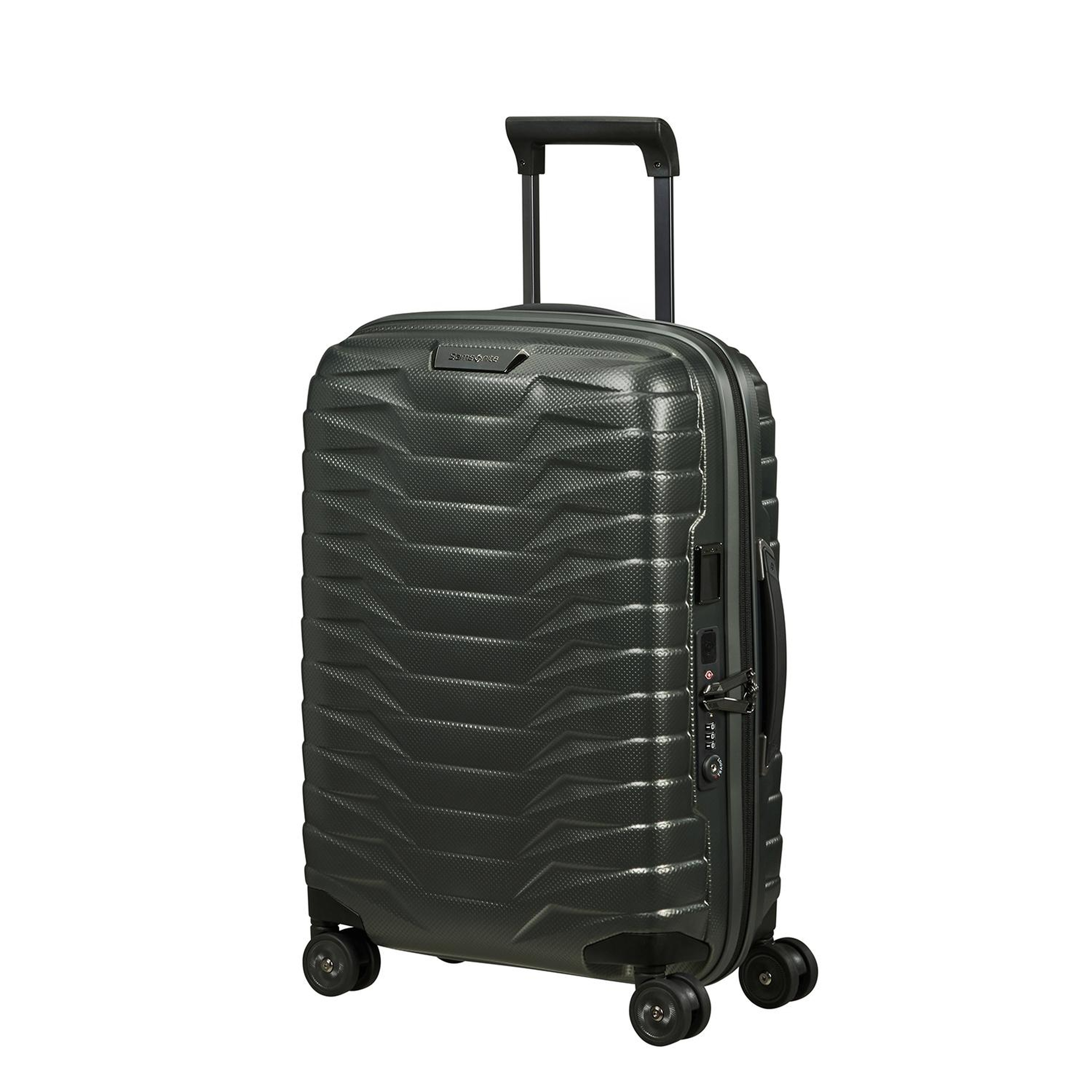 Samsonite Yeşil Spinner Proxis - Körüklü 4 Tekerlekli 55 cm Kabin Boy Valiz