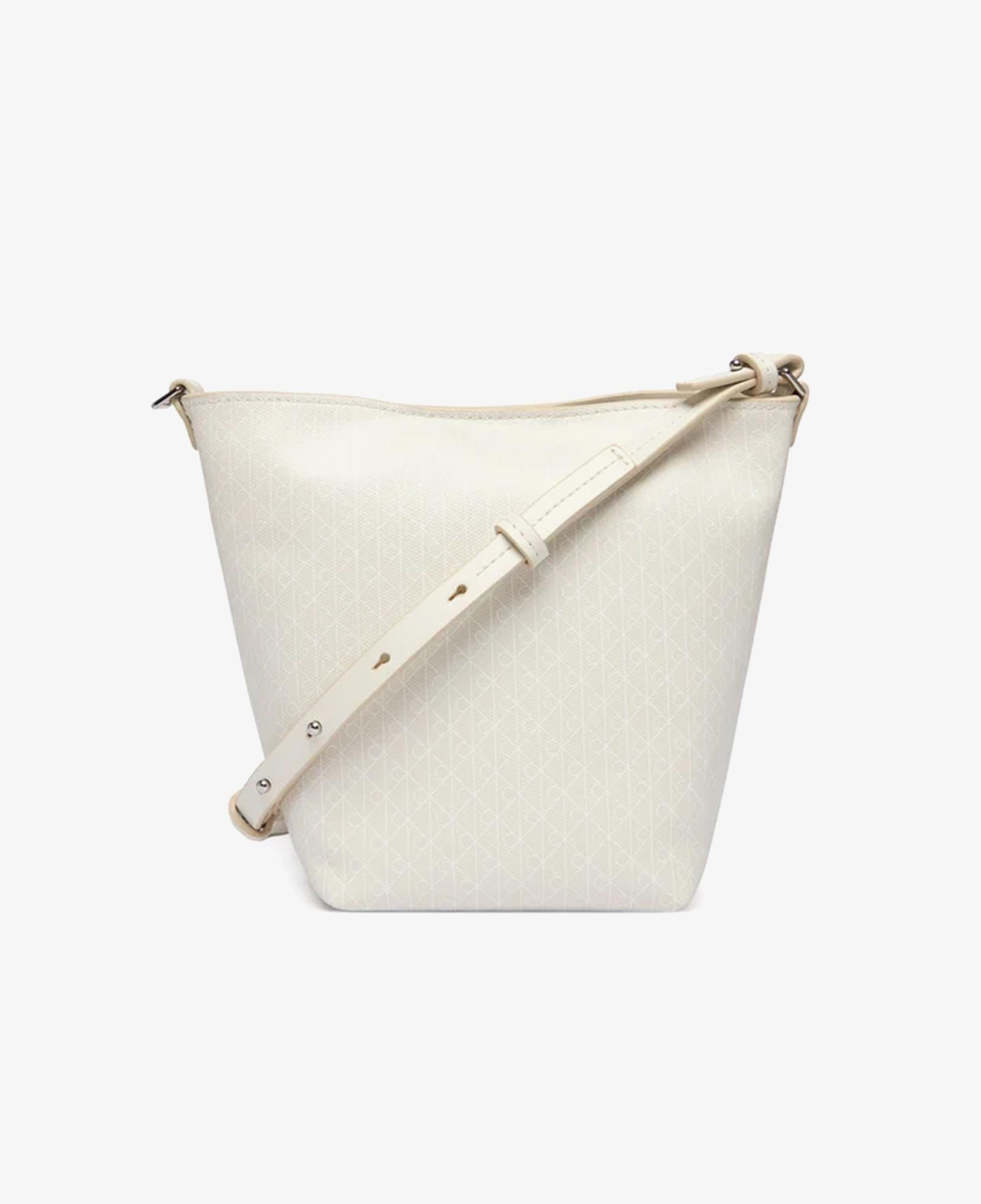 Calvin Klein Emblem Bucket Crossbody Kadın Beyaz El Çantası