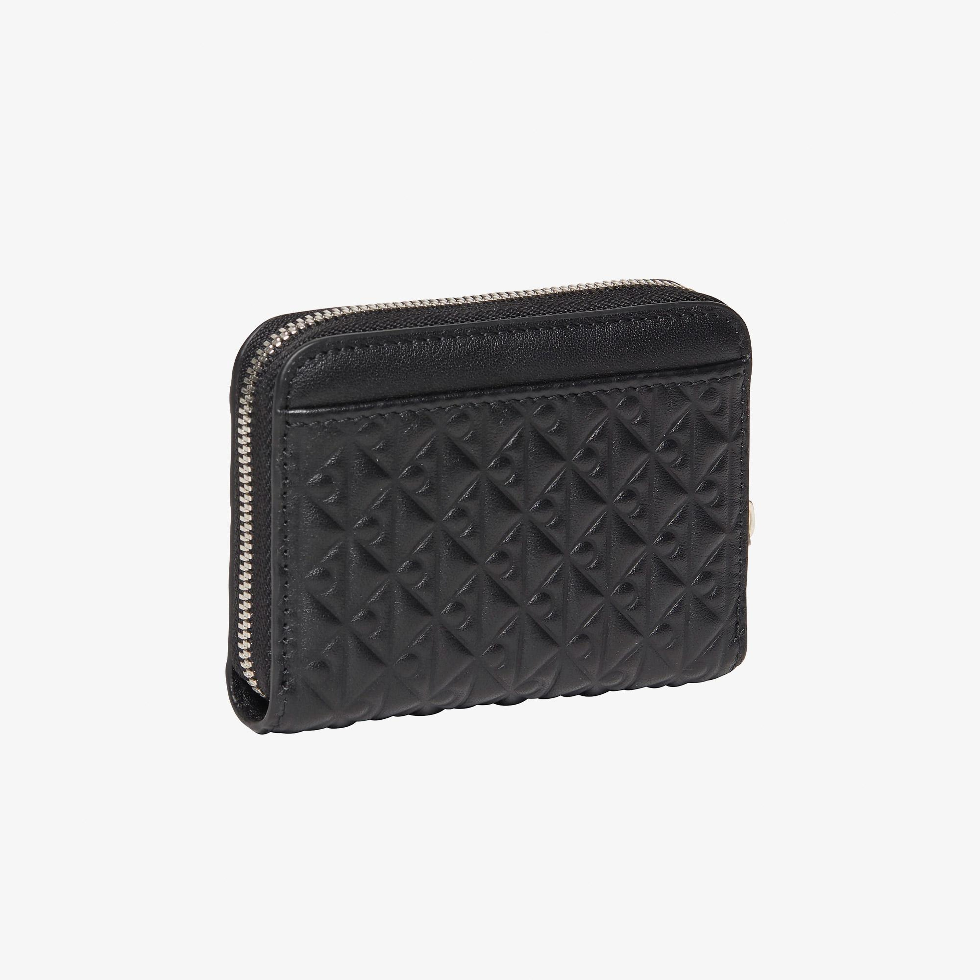 Calvin Klein Emblem Embossed Zip Around Kadın Siyah Cüzdan