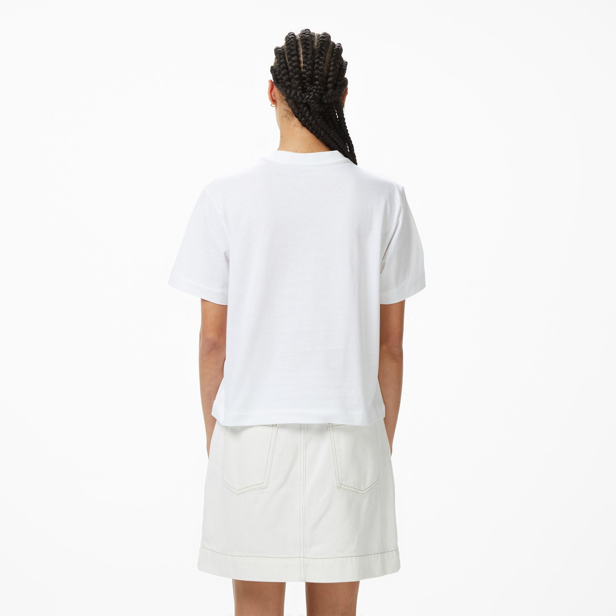 Calvin Klein Boxy Graphic  Kadın Beyaz T-Shirt