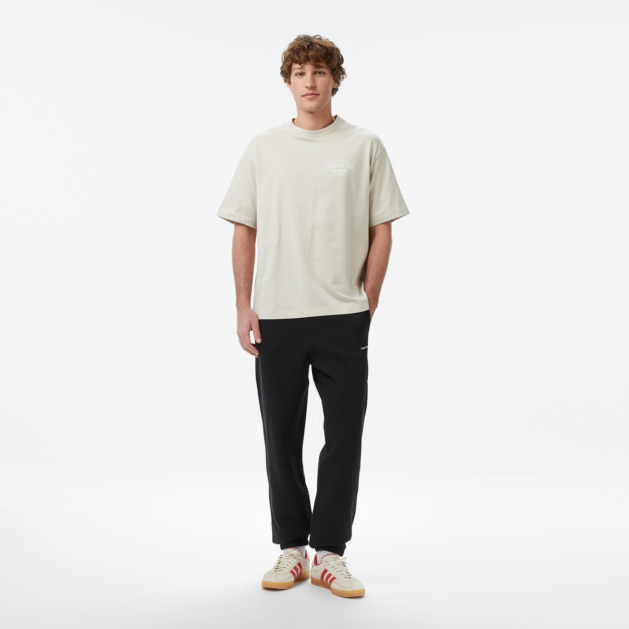 Calvin Klein Nano Standard Logo Jogger Erkek Siyah Eşofman Altı