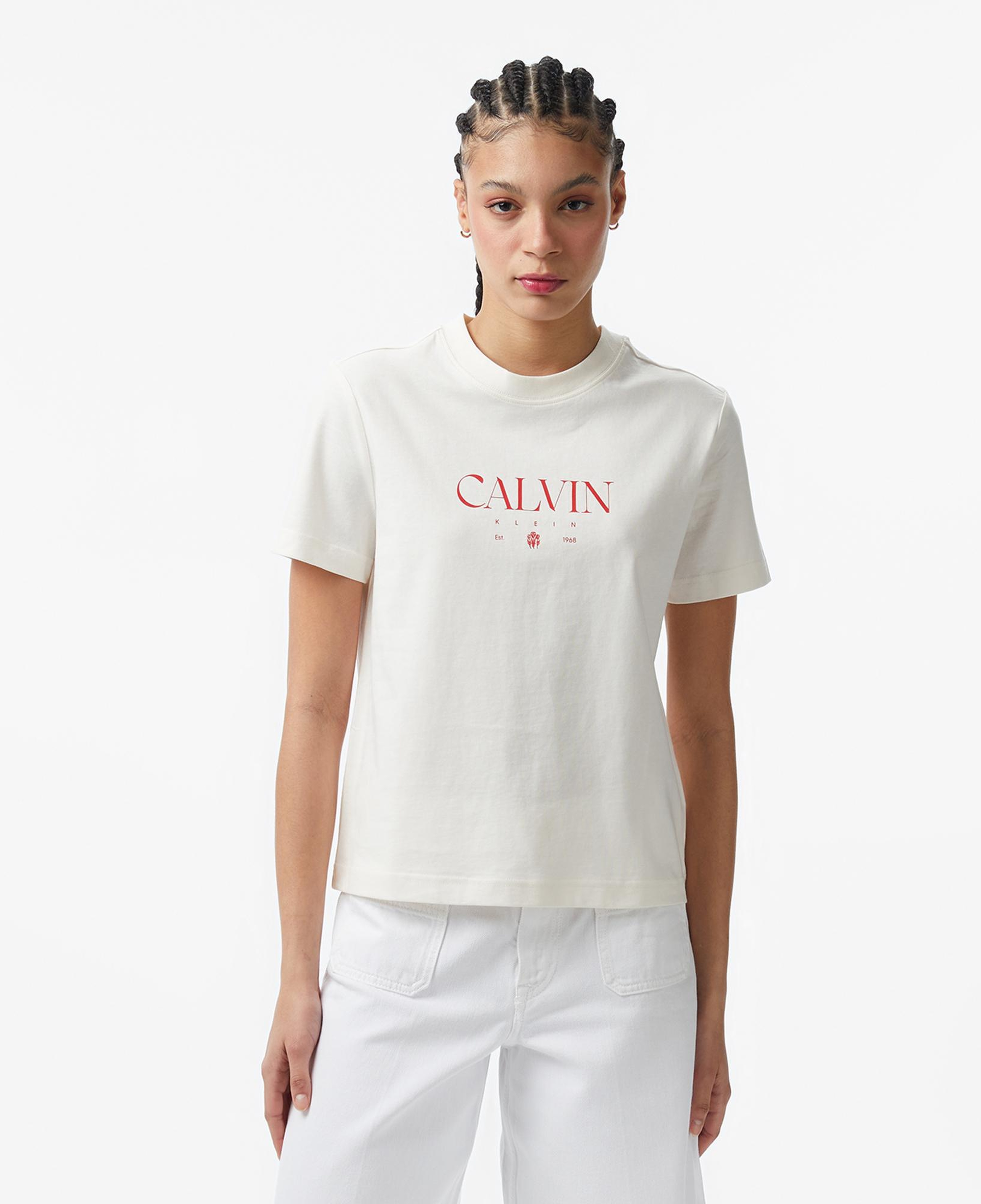 Calvin Klein Concept Graphic Kadın Beyaz T-Shirt