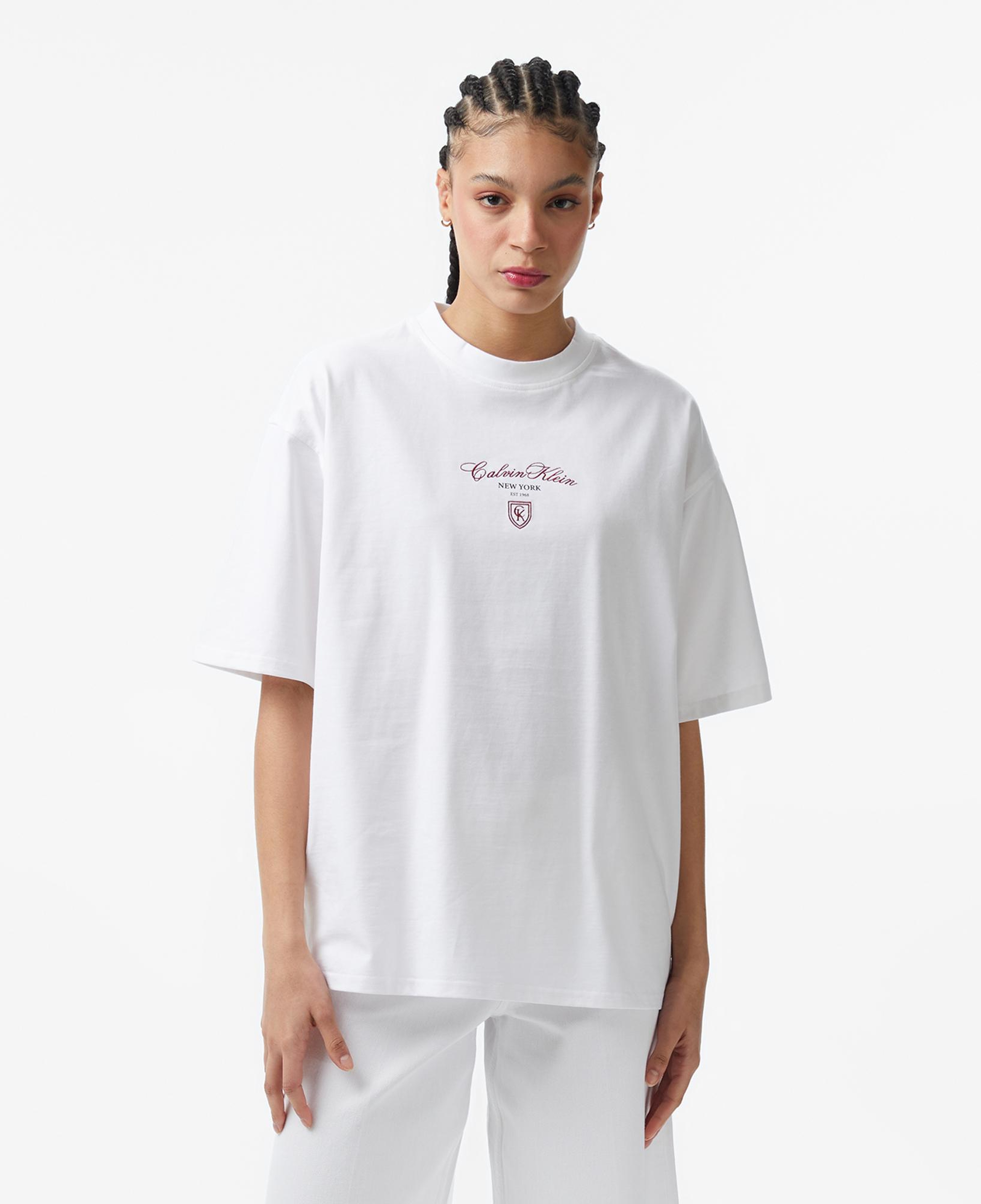 Calvin Klein Oversize Kadın Beyaz T-Shirt