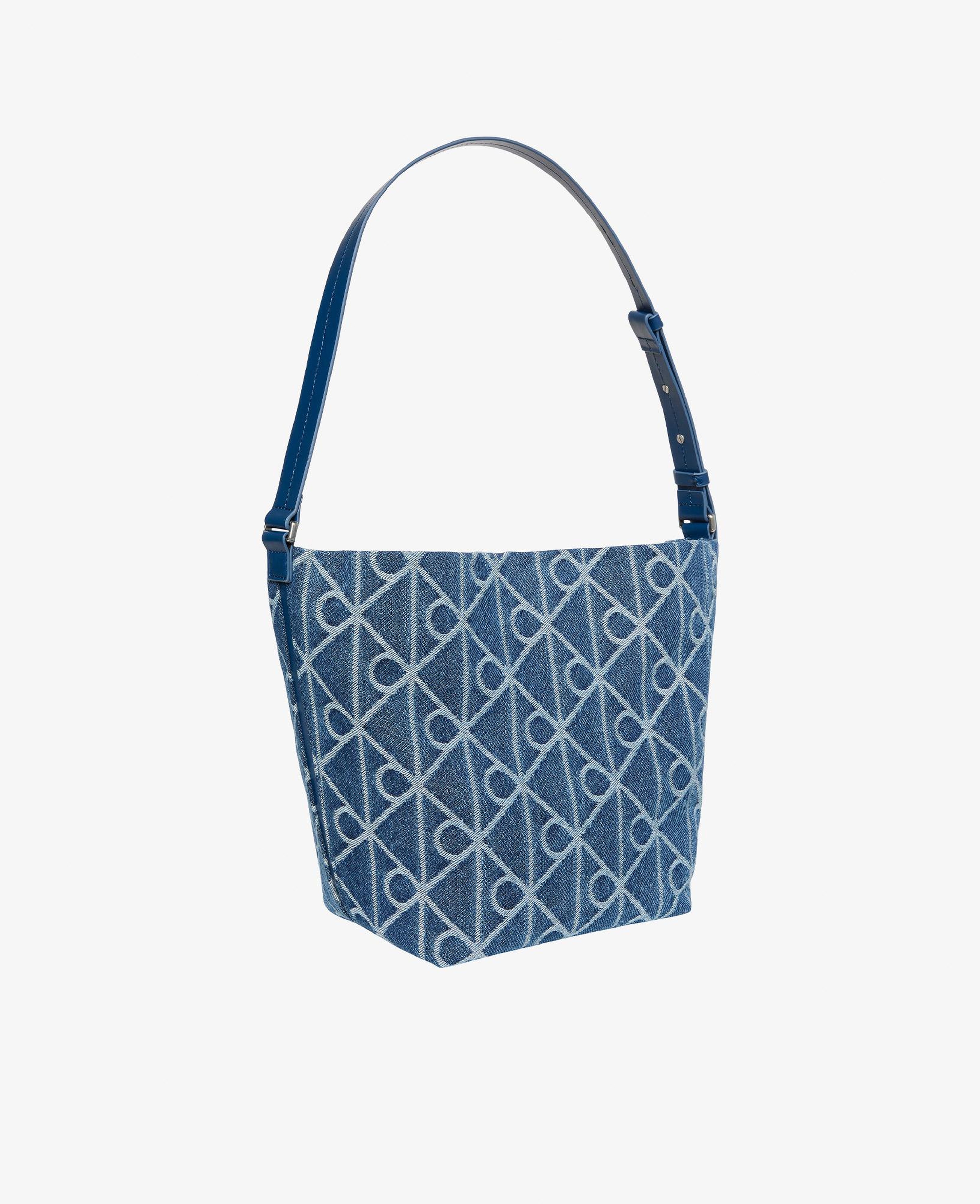 Calvin Klein Emblem Denim Bucket Kadın Mavi El Çantası